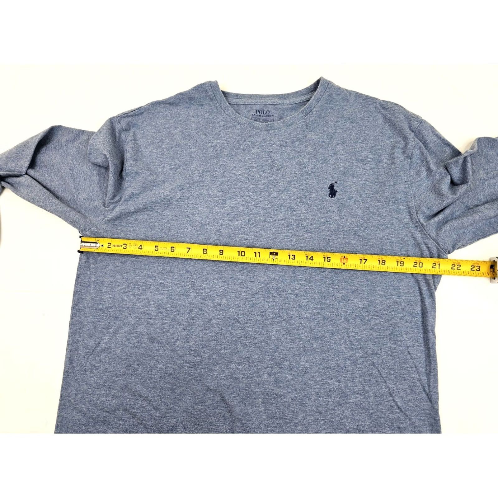 Polo Ralph Lauren Polo Ralph Lauren Classic Fit Long Sleeve Cotton Shirt Men L Heathered Blue Pony Size US L / EU 52-54 / 3 - 5 Thumbnail