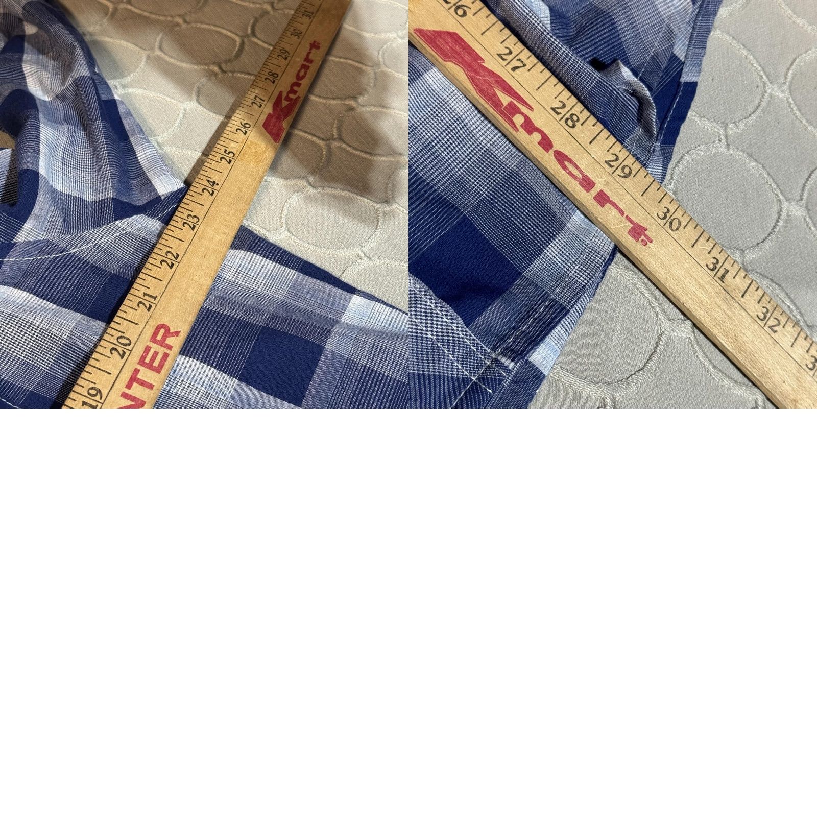 Wrangler VINTAGE Wrangler Shirt Mens Large Blue White Plaid Western Cowboy Pearl Snap Long Sleeve Size US L / EU 52-54 / 3 - 8 Thumbnail
