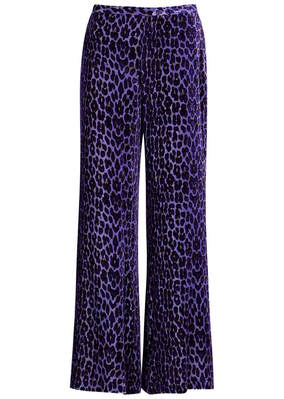 forte_forte Forte Forte animal print velvet wide leg pants Size 28" / US 6 / IT 42 - 1 Thumbnail