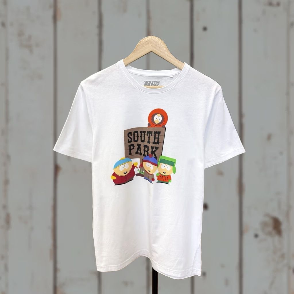 Vintage VINTAGE South Park T-Shirt Cartman Stan Kyle Kenny TV Show Rare M White Mens Shirt Size US M / EU 48-50 / 2 - 1 Thumbnail