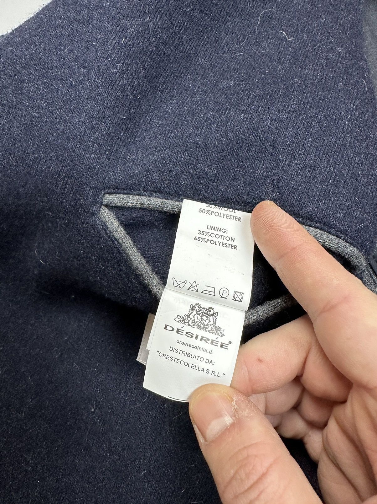 Other Men's Blue Woolen Long Coat by Desiree M Size US M / EU 48-50 / 2 - 9 Thumbnail