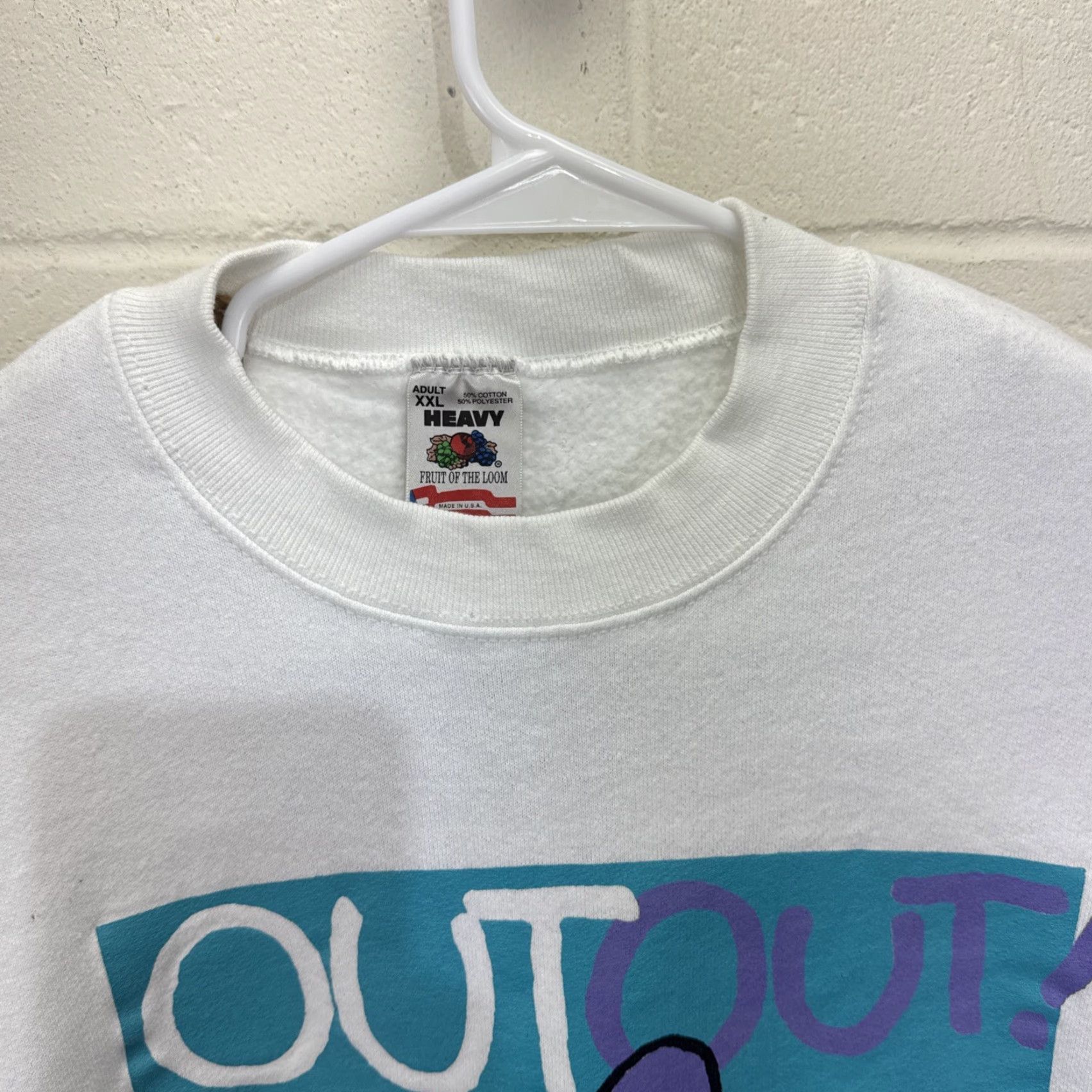 Fruit Of The Loom VINTAGE Fruit of the Loom Dilbert Dogbert Out Out Sweatshirt Crewneck White Mens XXL 80s 90s Cartoon Graphic Print Pullover Sweatshirt Men Size US XXL / EU 58 / 5 - 4 Thumbnail