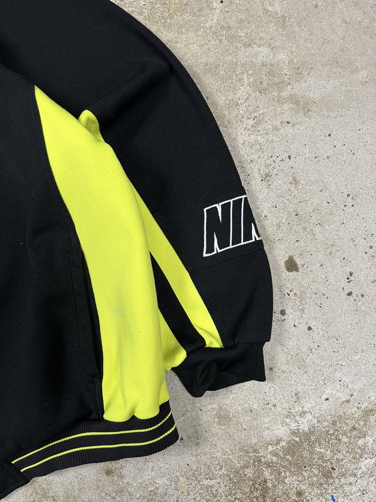 Nike Vintage 90s Nike Black Neon Track Jacket Multi Swoosh Logo Size US XL / EU 56 / 4 - 8 Thumbnail