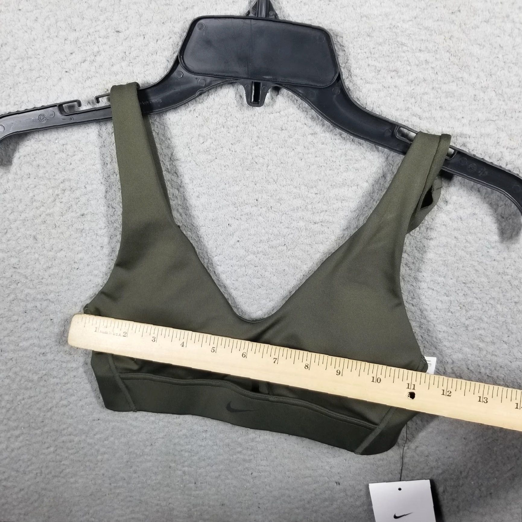 Nike Nike Dri-FIT Sports Bra Womens XS Olive Green Indy Plunge Cutout DV9837-325 Size ONE SIZE - 6 Thumbnail