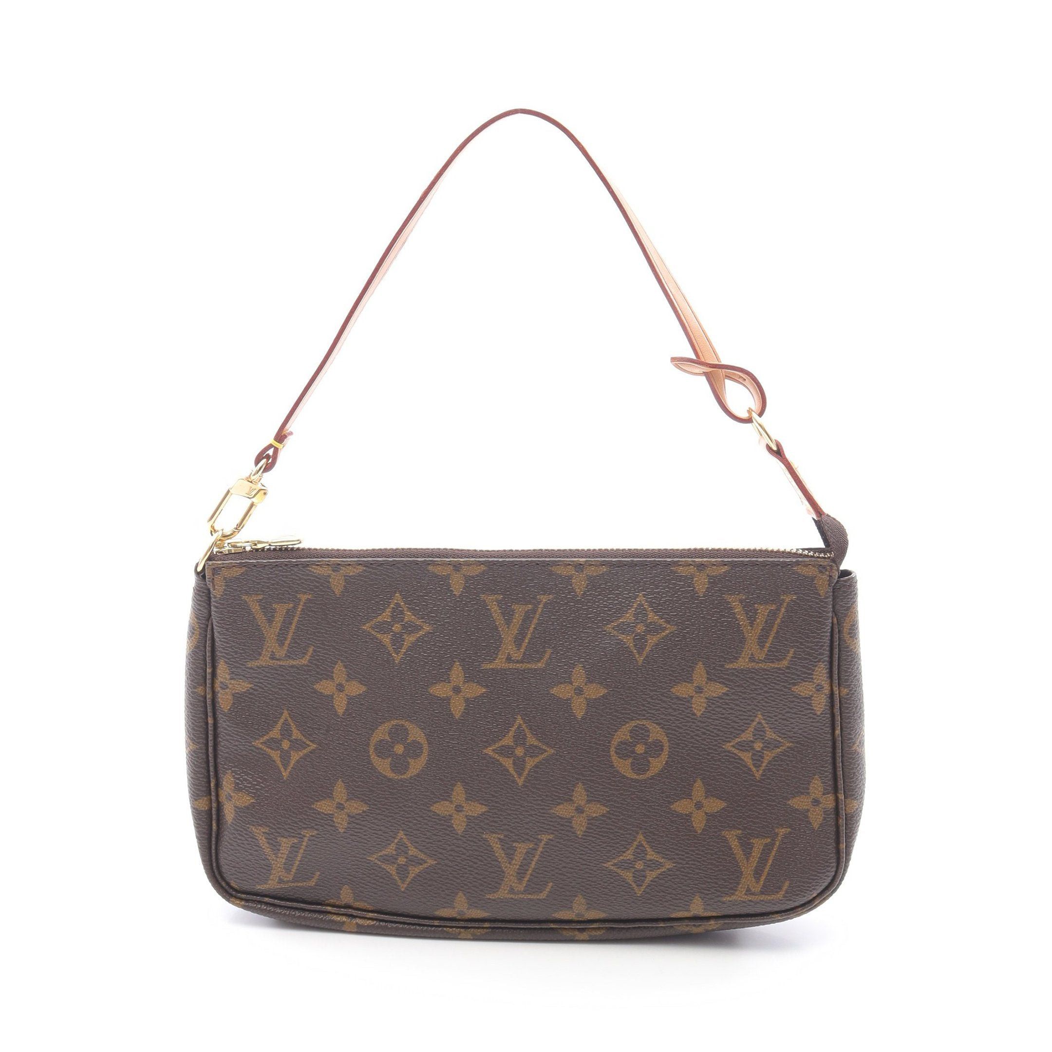 Louis Vuitton Louis Vuitton Pochette Accessoires Monogram Handbag Leather Brown Size ONE SIZE - 1 Thumbnail