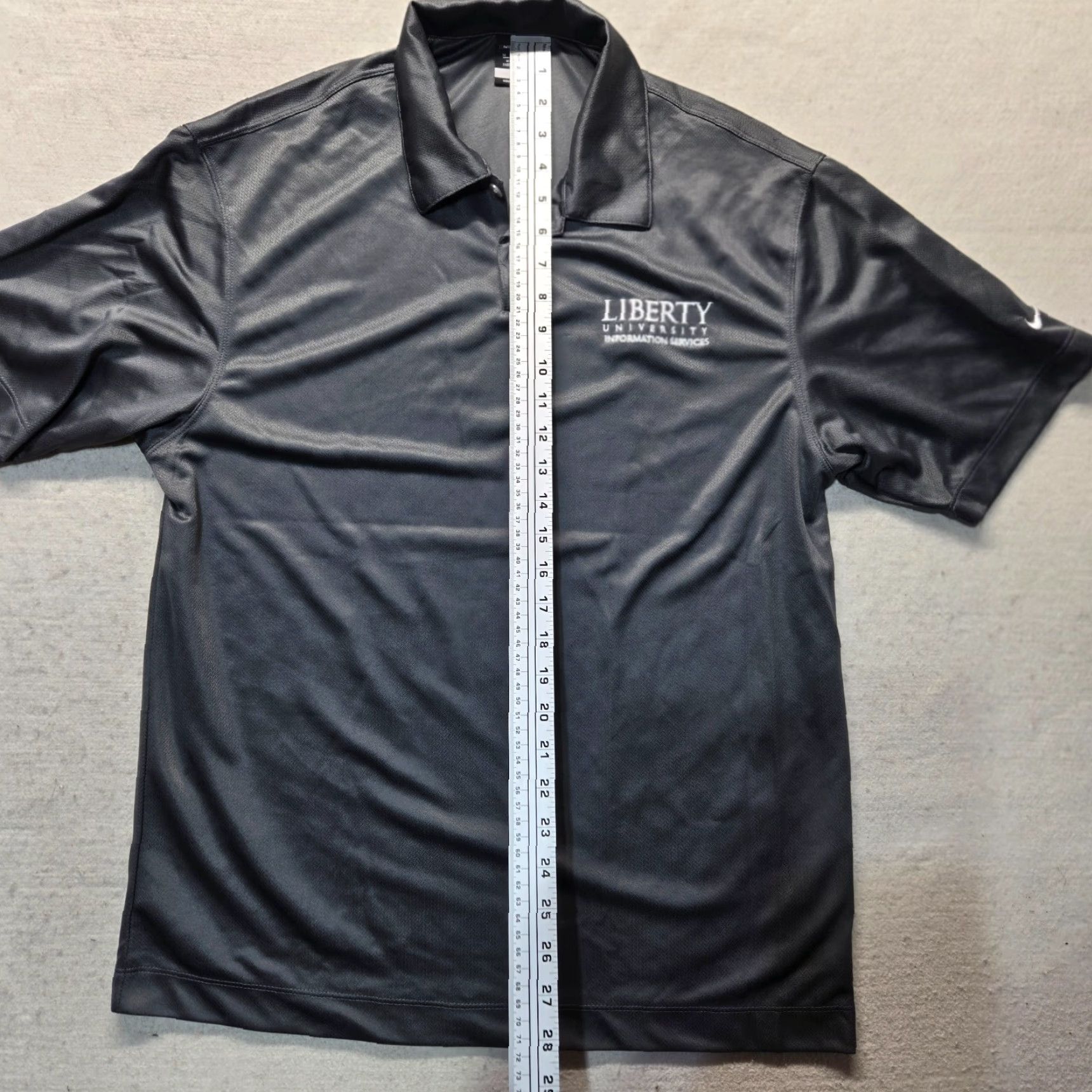 Nike VINTAGE Nike Polo Shirt Mens M Gray University Liberty Flames Nike Dri-Fit Polo Shirt Adult Medium Gray Mens Size US M / EU 48-50 / 2 - 6 Thumbnail
