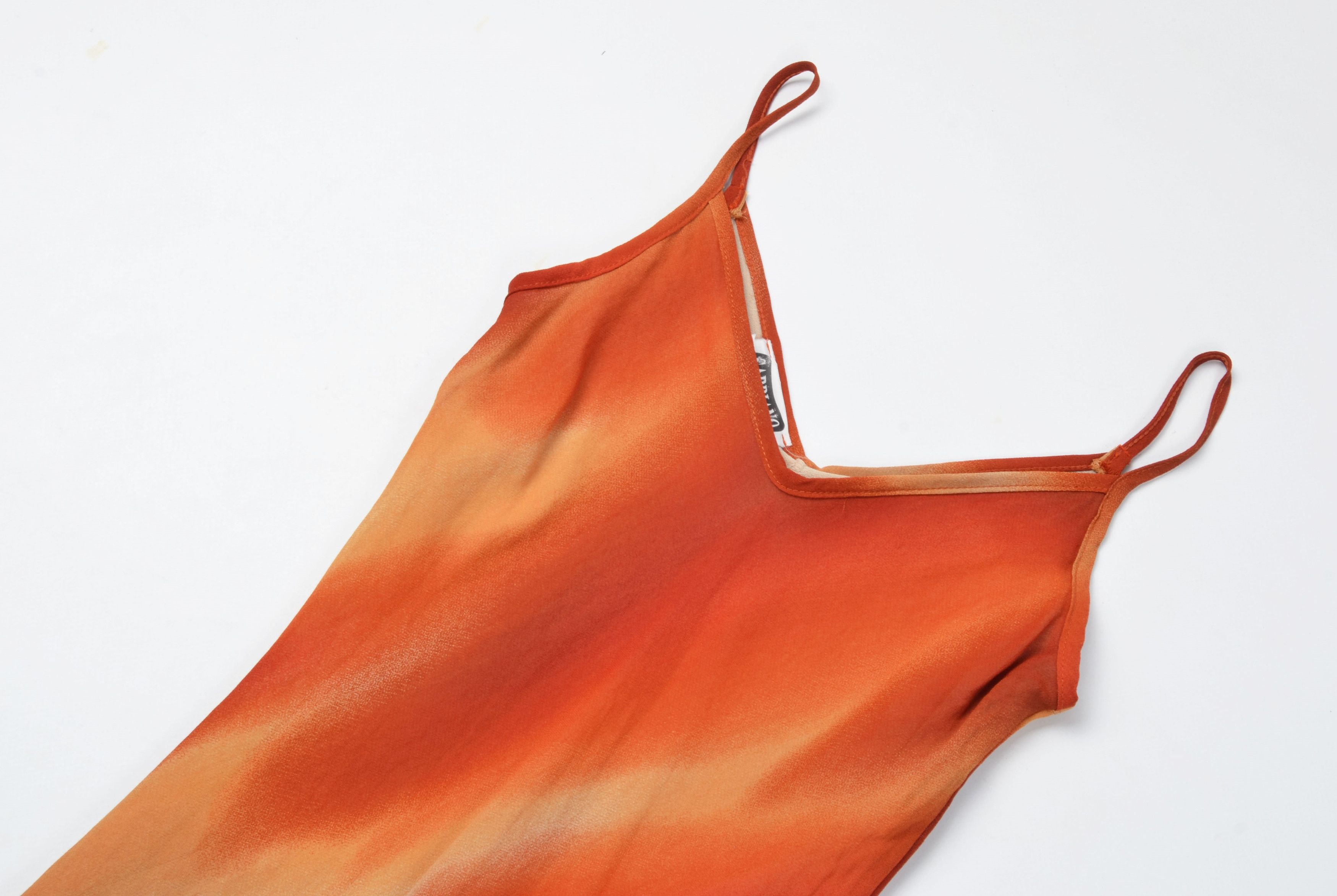 Designer × Vintage Vintage Sabbiano Y2K Mesh Gradient Mini Dress Size XS / US 0-2 / IT 36-38 - 5 Thumbnail