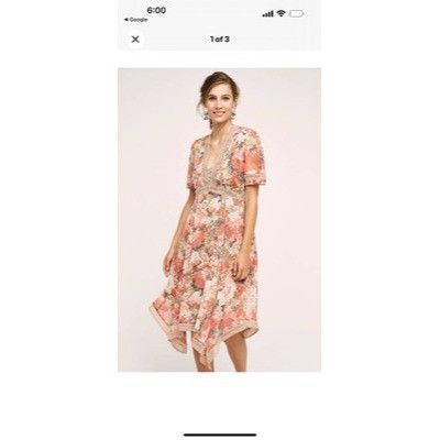 Anthropologie ANTHROPOLOGIE Rose Bouquet Dress By RANNA GILL size S FAB BO Size S / US 4 / IT 40 - 2 Thumbnail