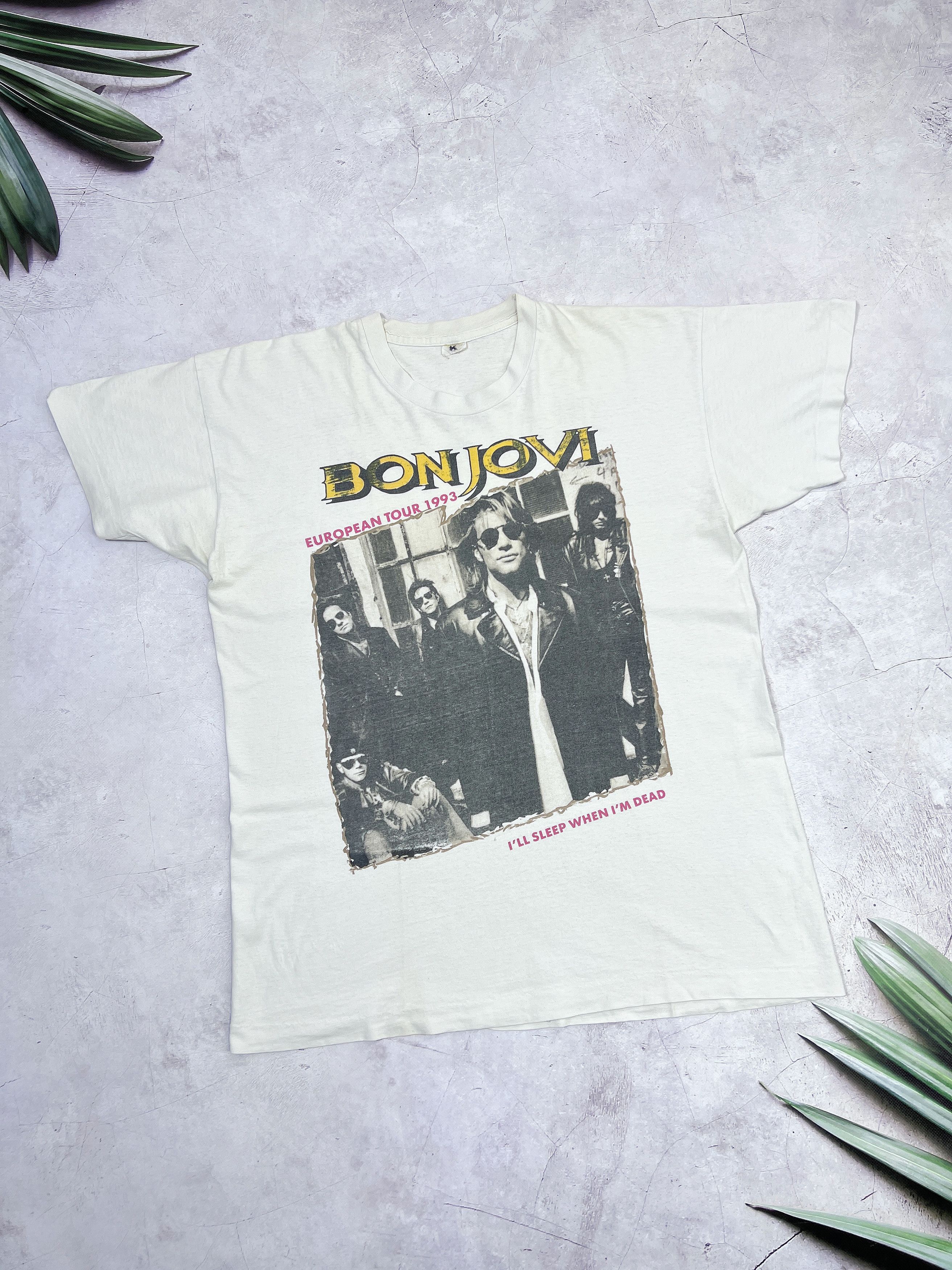 Bon Jovi T-Shirt 1993 I'll Sleep When I'm Dead Eropean Tour