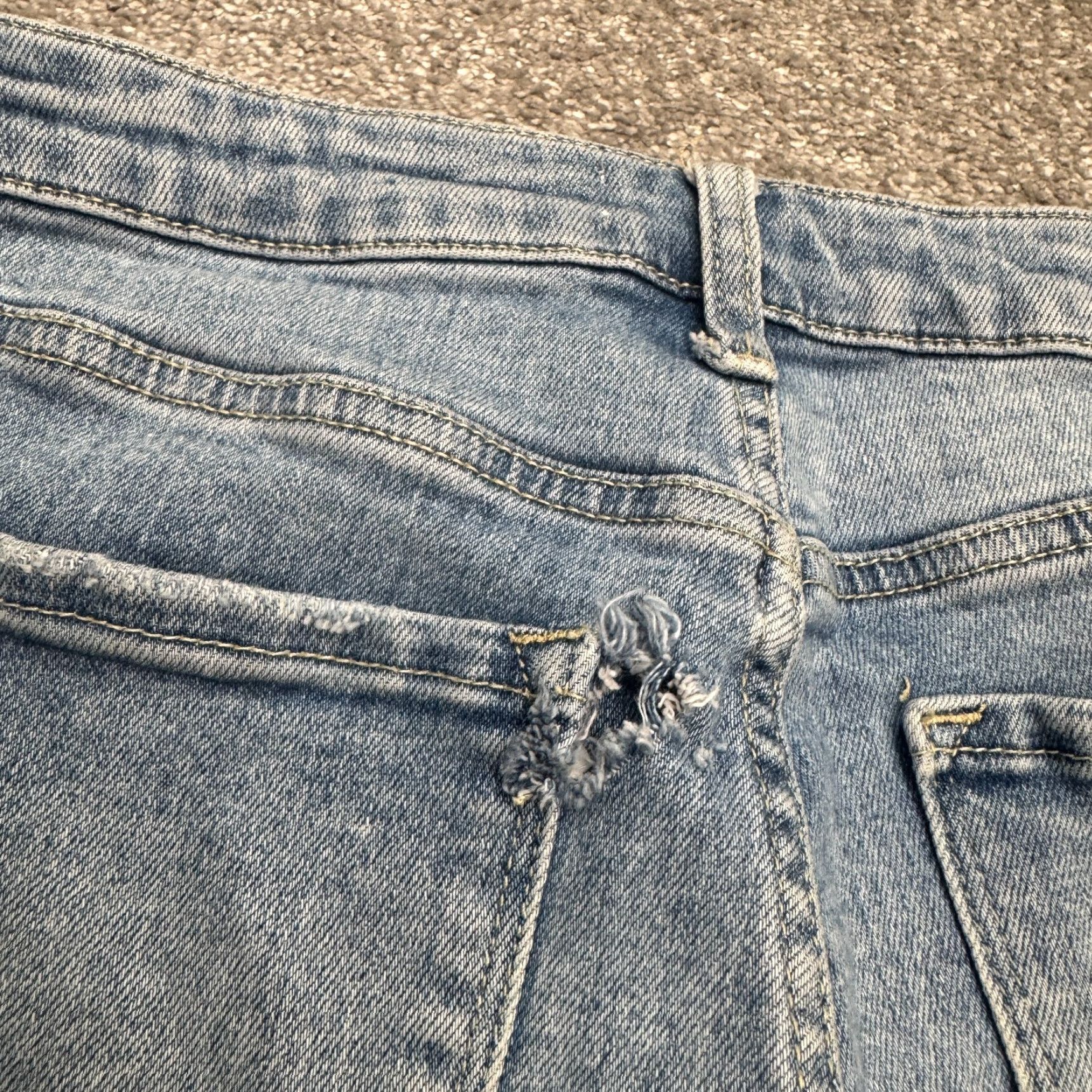 Vintage Vervet Jeans Womens 28 Distressed Straight Leg High Rise Denim Blue Stretch 5-Pocket Design Modern City Streetwear Womens Size 28" / US 6 / IT 42 - 5 Thumbnail