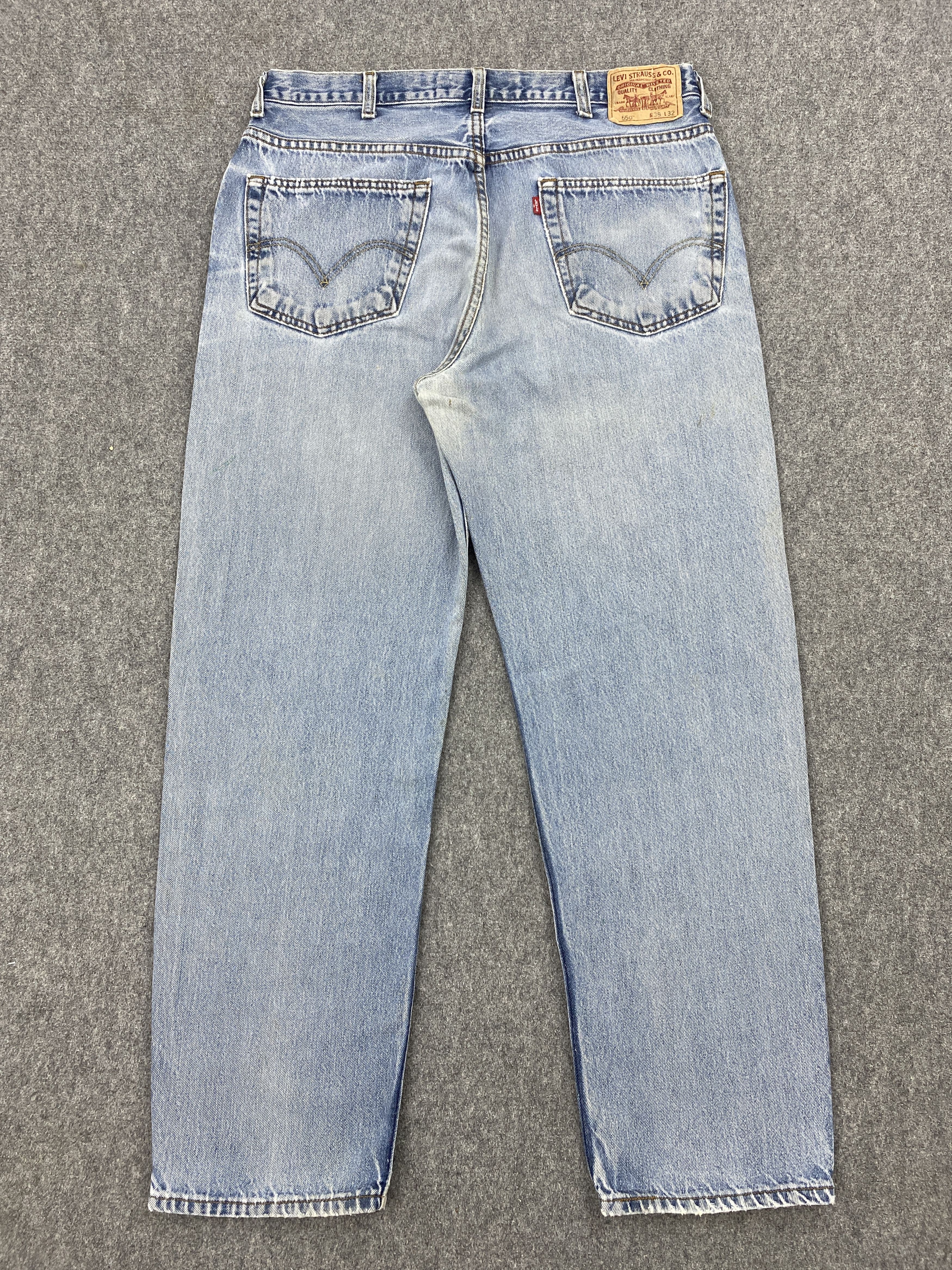 Levi's × Vintage Vintage Levis 550 Faded Blue Denim Jeans Size US 36 / EU 52 - 3 Thumbnail