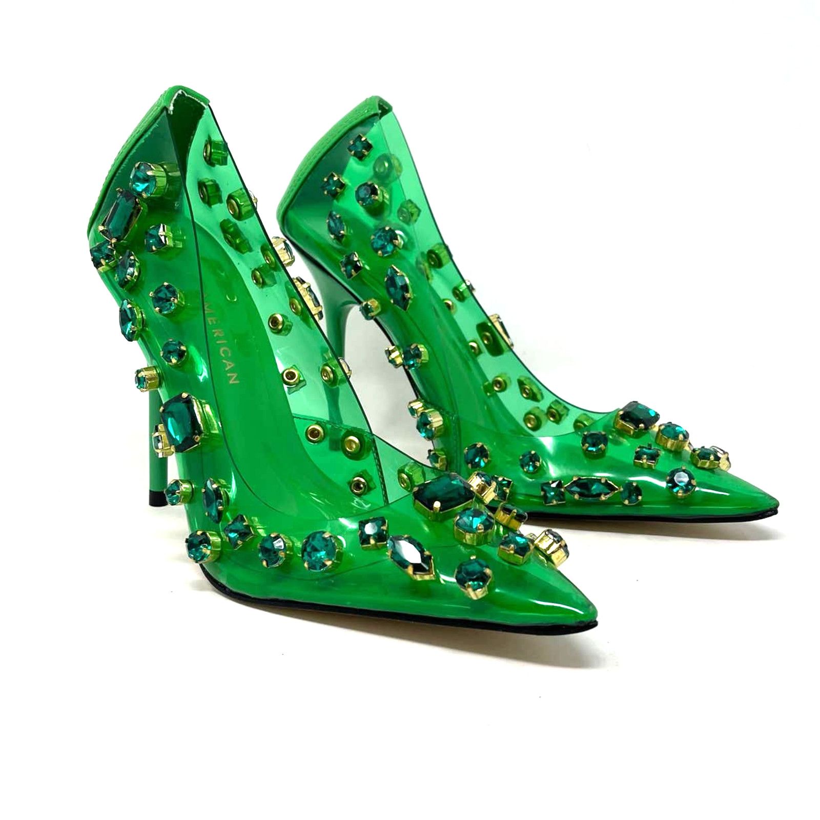 Good American Good American Diamonds Are Forever Heels 6.5 Green GSH008-X Size US 6.5 / IT 36.5 - 1 Thumbnail