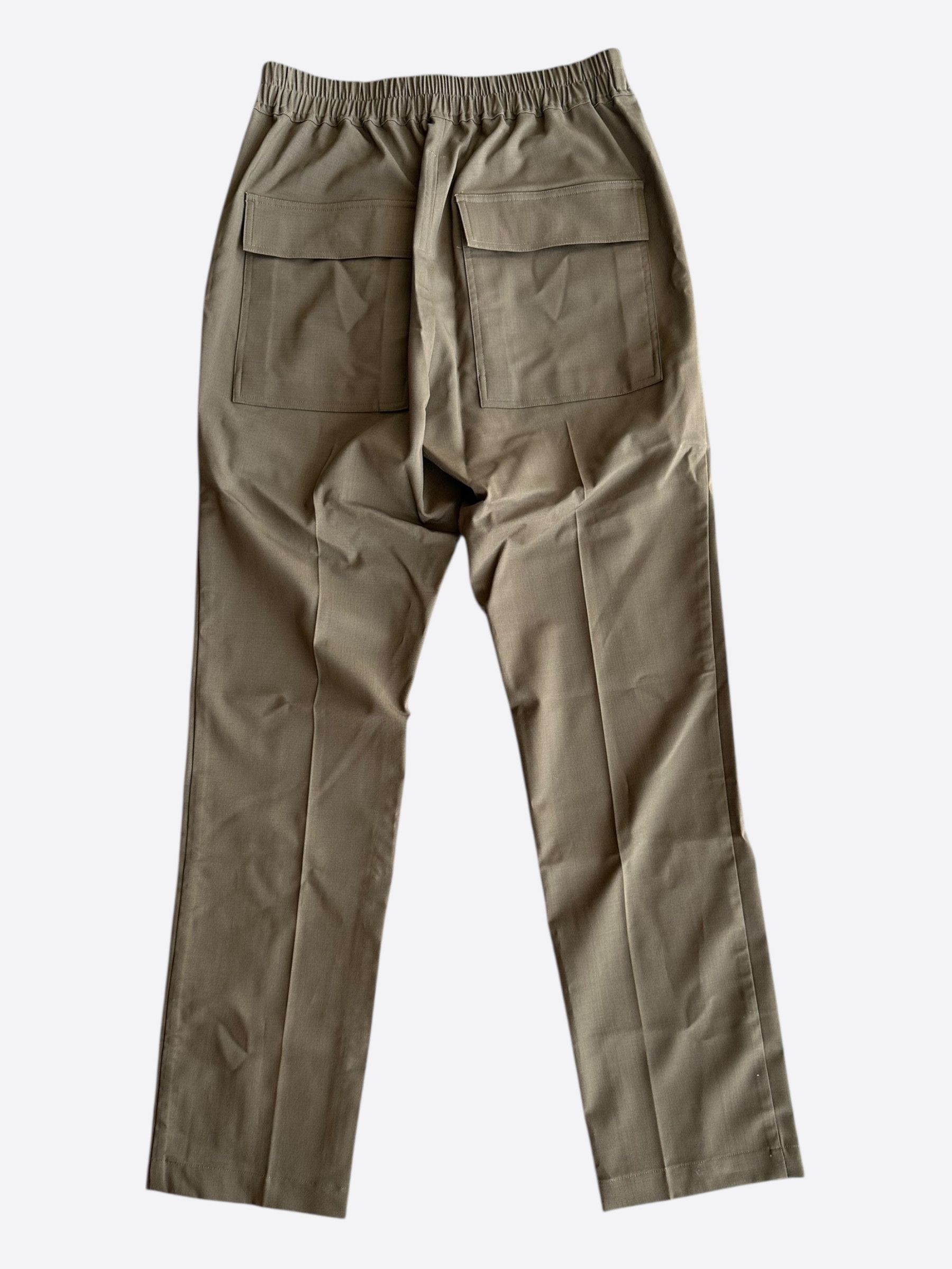 Rick Owens Rick Owens Beige Drawstring Slim Pants Size US 30 / EU 46 - 2 Thumbnail