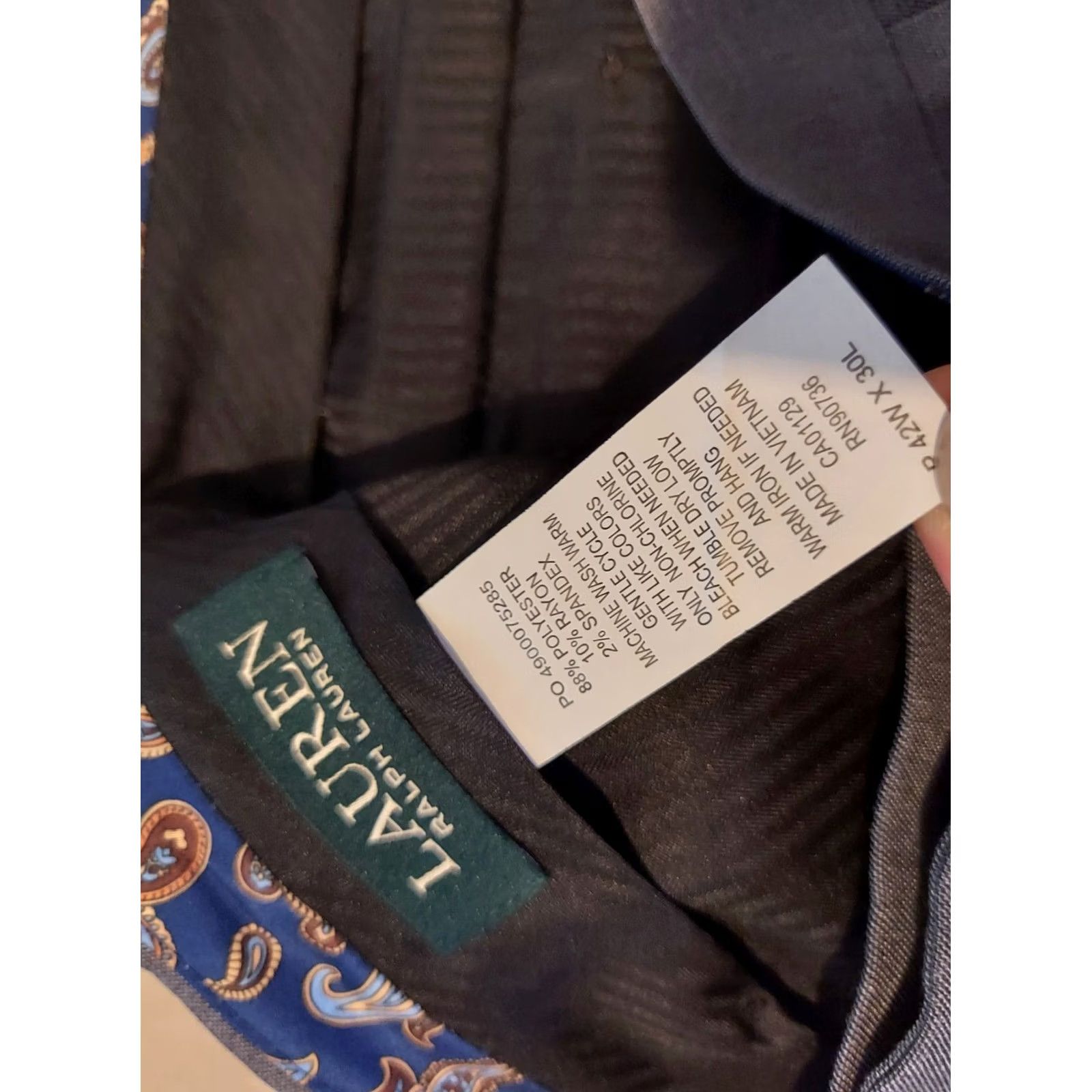 Polo Ralph Lauren Polo Ralph Lauren Mens Pants Dress Pants 42x30 Gray Khaki Chino Trousers Regular Size 42 30 Inseam Mens Size US XL / EU 56 / 4 - 5 Thumbnail