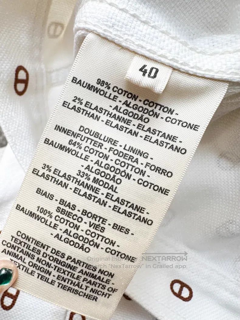 Hermes Hermes Beige Pig Nose Printed Logo Denim Jacket Size S / US 4 / IT 40 - 6 Thumbnail