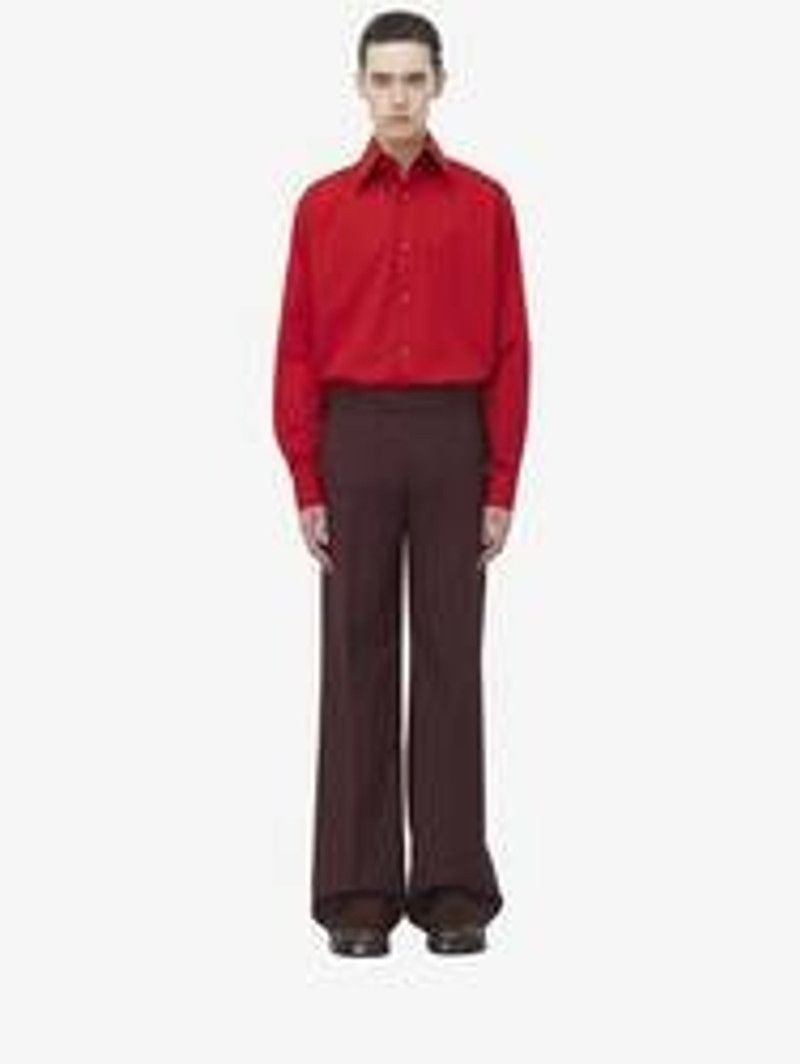 Alexander McQueen o1srvl11e0226 Low Rise Tailored Trousers In Bordeaux Size US 30 / EU 46 - 2 Thumbnail