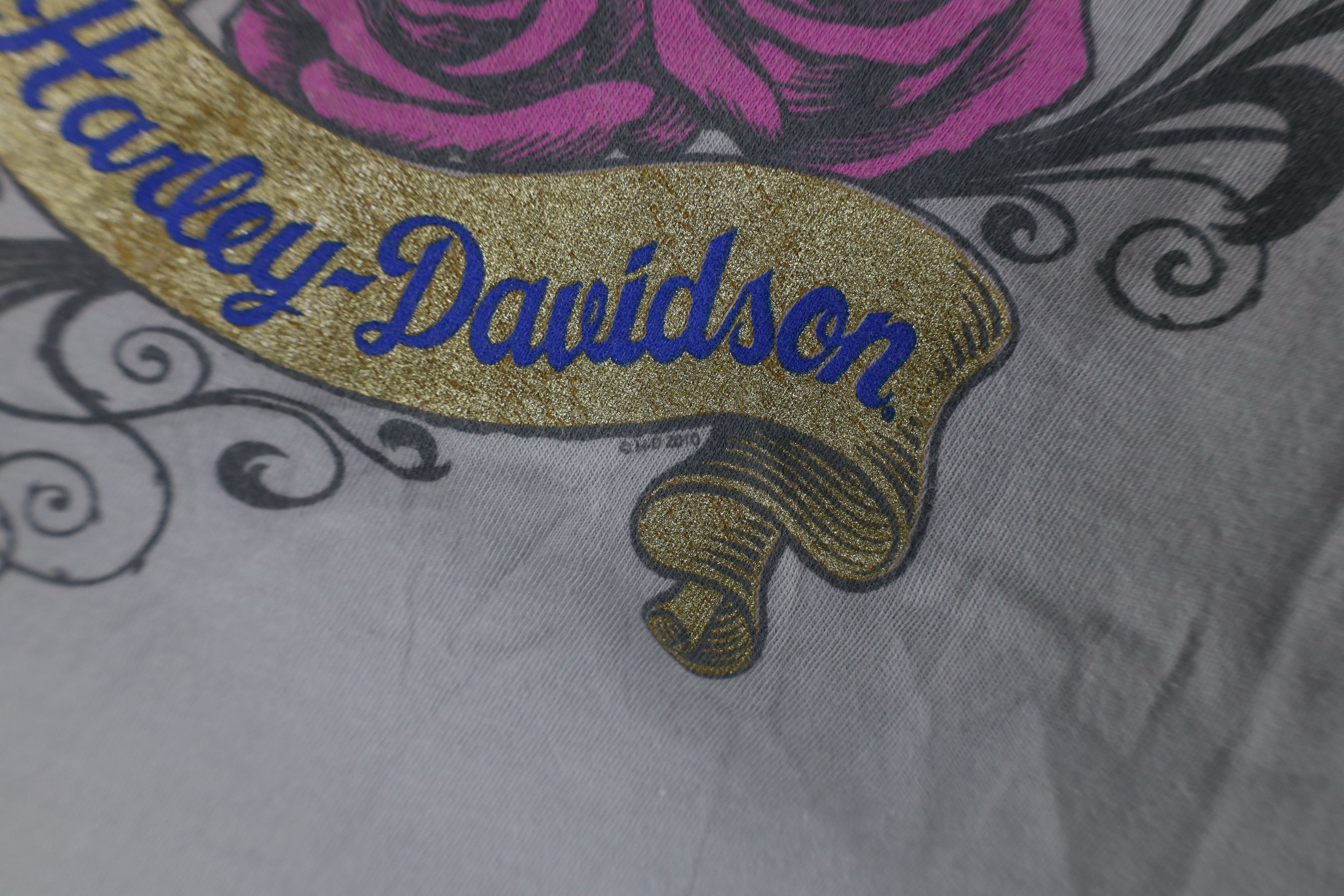 Harley Davidson × Vintage Vintage Harley Davidson Tribal Rose Flower Tank Top T-Shirt Size M / US 6-8 / IT 42-44 - 5 Thumbnail