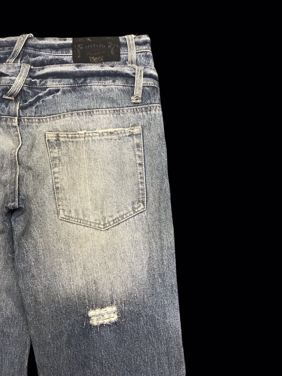 Japanese Brand 💥 Double Waist💥ZEROSAIL Designer Japan Punk Denim F152 Size US 32 / EU 48 - 11 Thumbnail