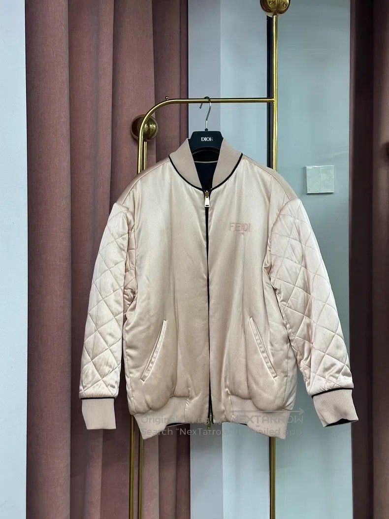 Fendi Fendi Black Silk Pink Two-Sided Wear Jacket Size XS / US 0-2 / IT 36-38 - 3 Thumbnail