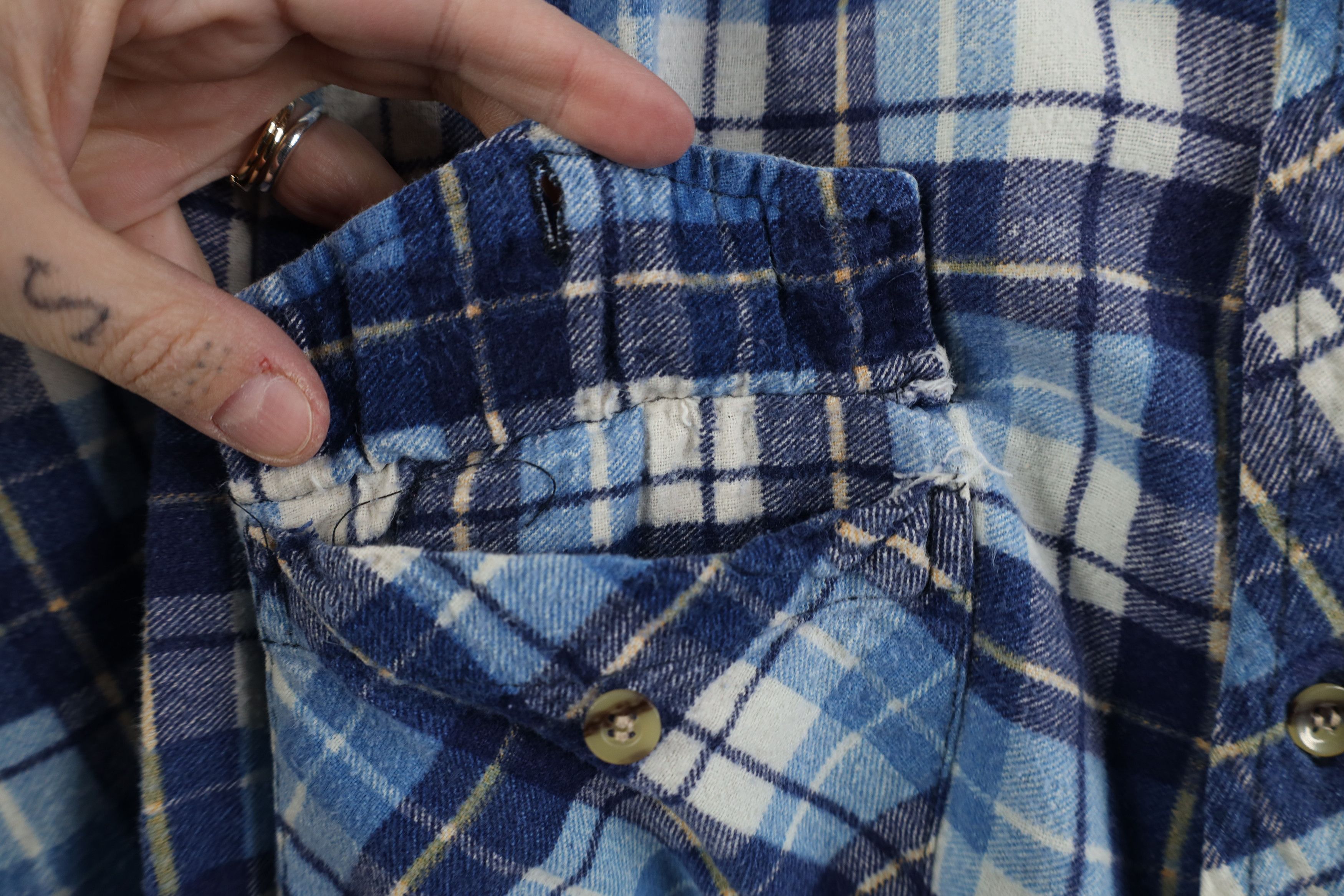 Vintage Vintage 90s Streetwear Baggy Flannel Button Down Shirt Plaid Size US XL / EU 56 / 4 - 6 Thumbnail