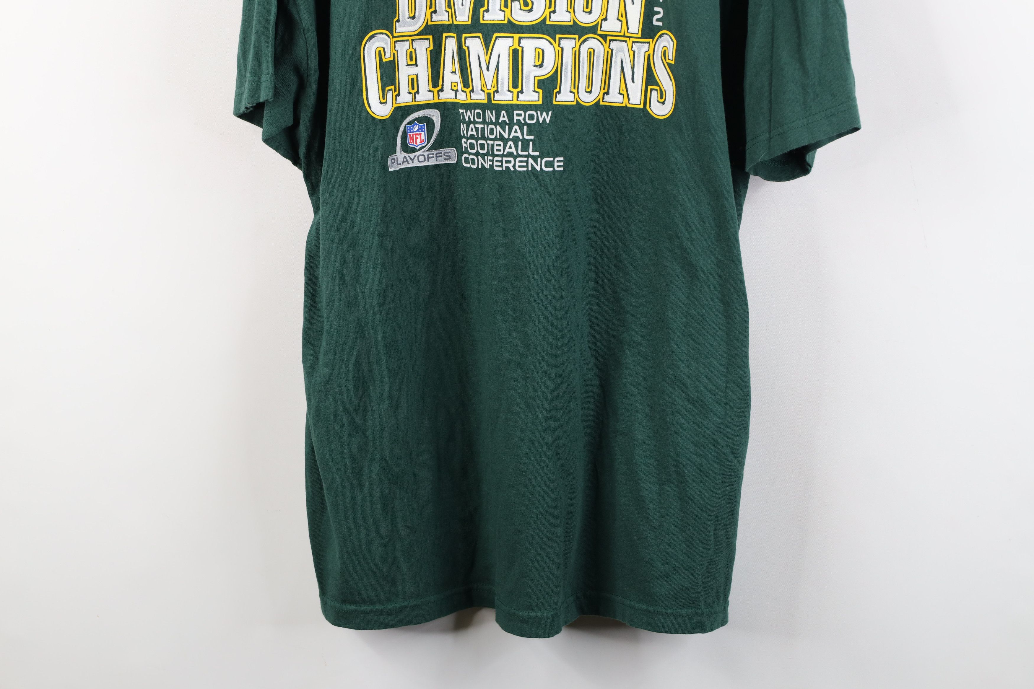 Vintage Y2K Division Champs Green Bay Packers Football T-Shirt Green Size US XL / EU 56 / 4 - 3 Thumbnail