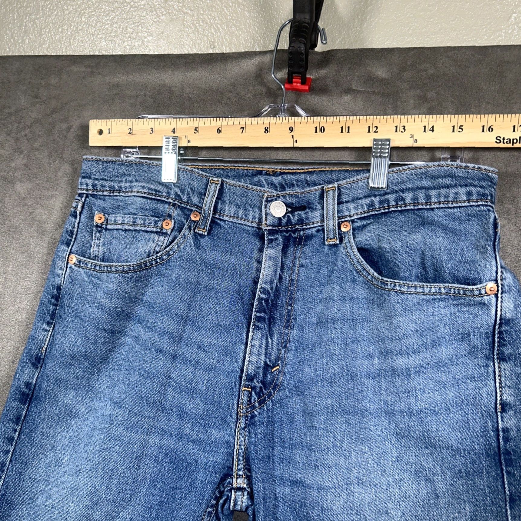 Levi's Levi's Jeans 505 Blue Mens 32x32 Straight 5-Pocket Denim Size US 32 / EU 48 - 3 Thumbnail