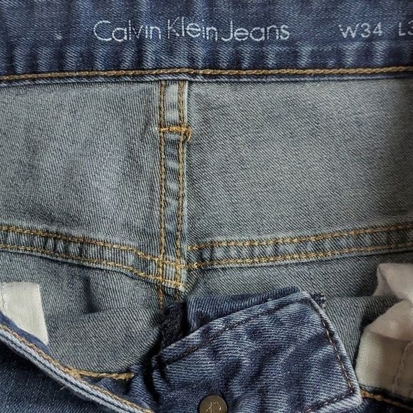 Calvin Klein Calvin Klein Sz 34x32 Straight Blue Jeans Size US 34 / EU 50 - 5 Thumbnail