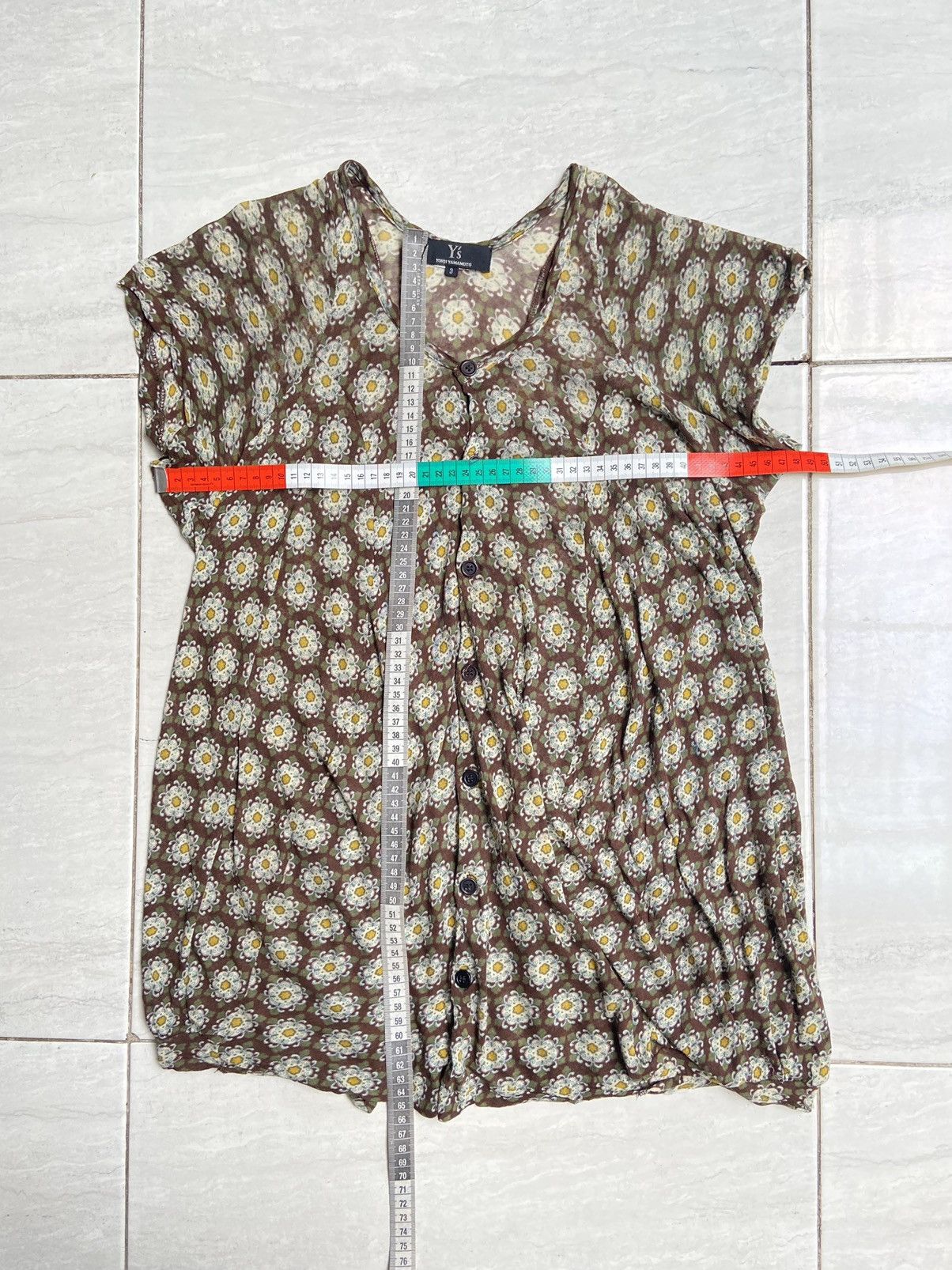 Y's × Yohji Yamamoto Y’S YOHJI YAMAMOTO Flowers Motive Shirt Size US XS / EU 42 / 0 - 2 Thumbnail