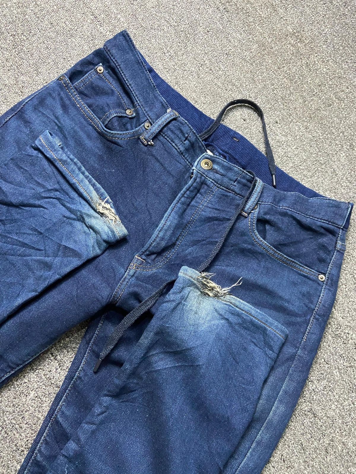 Japanese Brand × Uniqlo × Vintage UNIQLO Brand Ribbed Cotton Denim Jeans (131) Size US 33 - 3 Thumbnail
