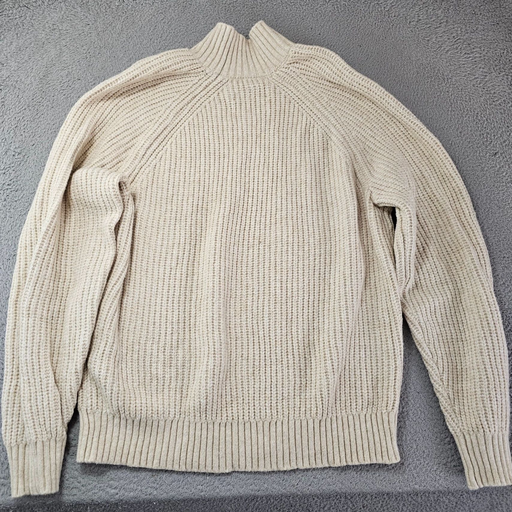Abercrombie & Fitch Abercrombie & Fitch Womens Large Ribbed Boxy Turtle Neck Fisherman Soft Sweater Size L / US 10 / IT 46 - 6 Thumbnail