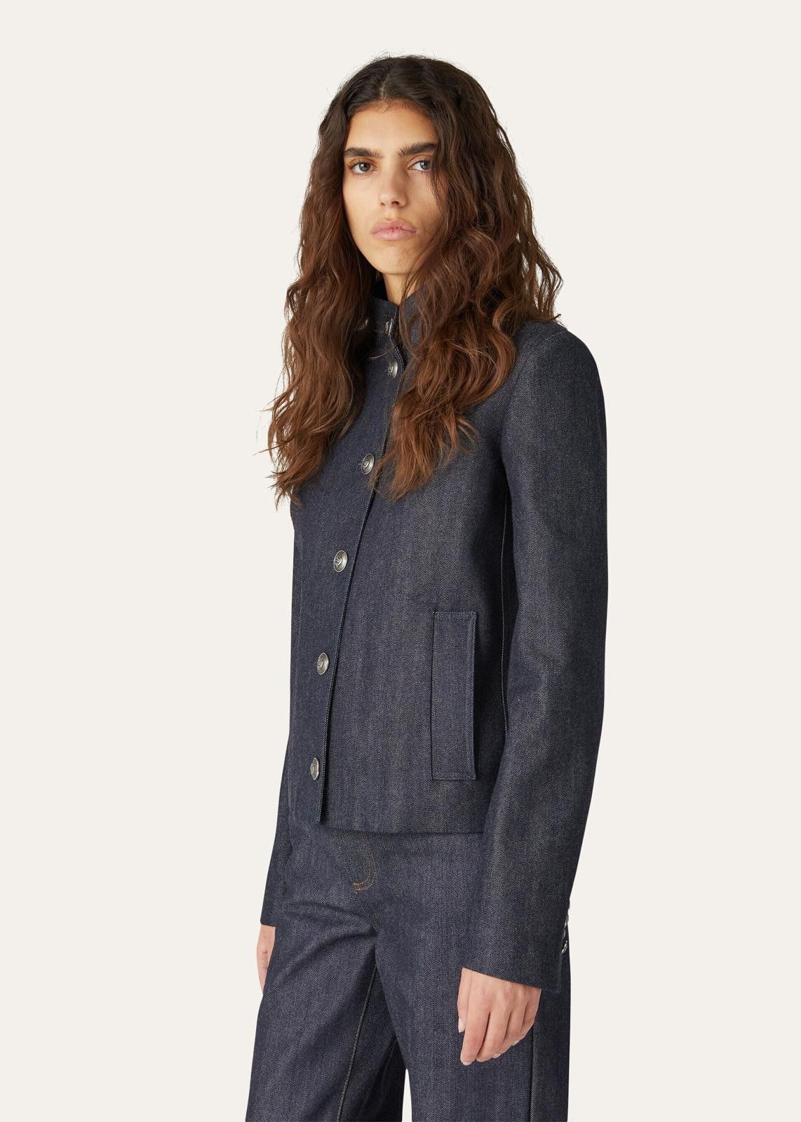 Loro Piana o1srvl11e1224 Ania Denim Jacket in Blue Size M / US 6-8 / IT 42-44 - 7 Thumbnail
