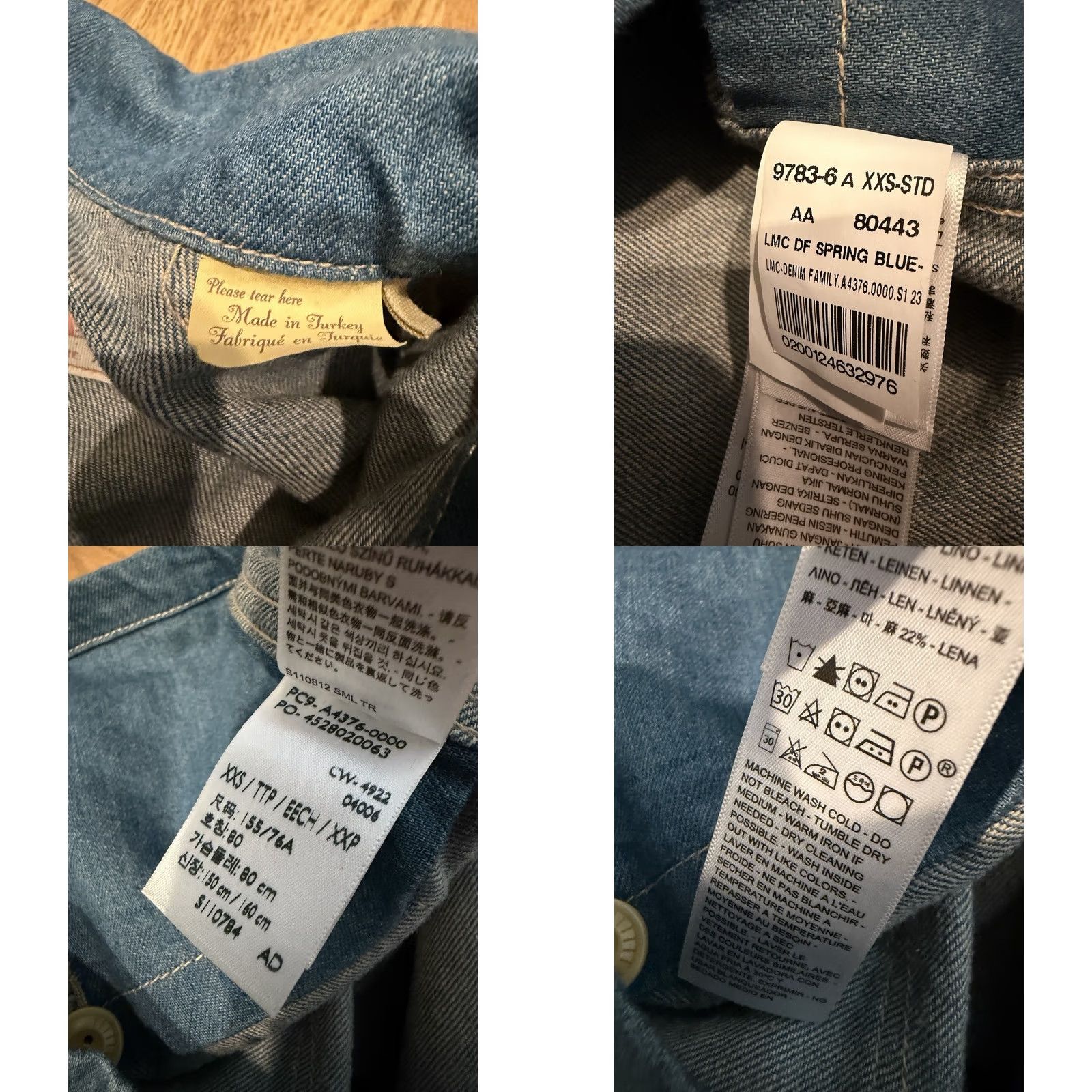 Levi's VINTAGE Levi's Made & Crafted Denim Cropped Jacket Mens 2XS Blue Denim Jacket Crop Cropped Wit Cottn USA 50s Fishing Style Size US XXS / EU 40 - 8 Thumbnail