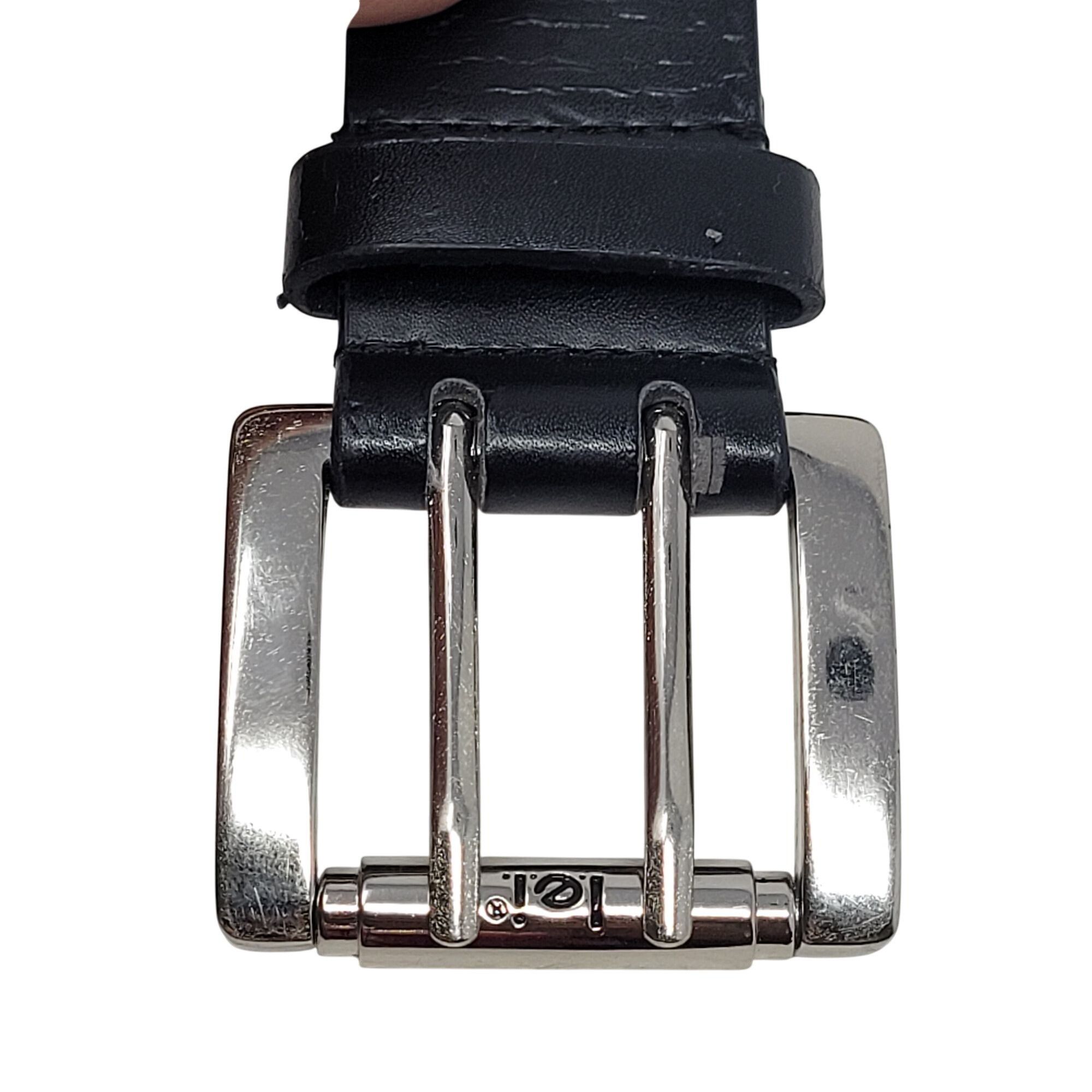 L.E.I. L.E.I. Black Double Grommet Belt Sz L Leather Lined Studded Size ONE SIZE - 2 Thumbnail