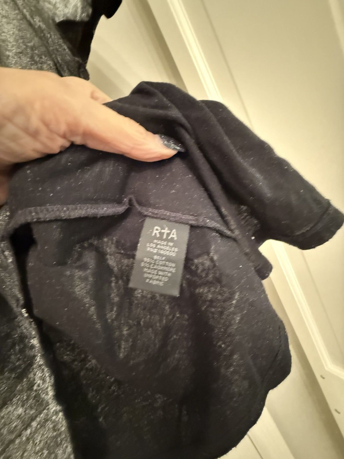 Rta RTÉ black distressed silver black T-shirt Size M / US 6-8 / IT 42-44 - 6 Thumbnail