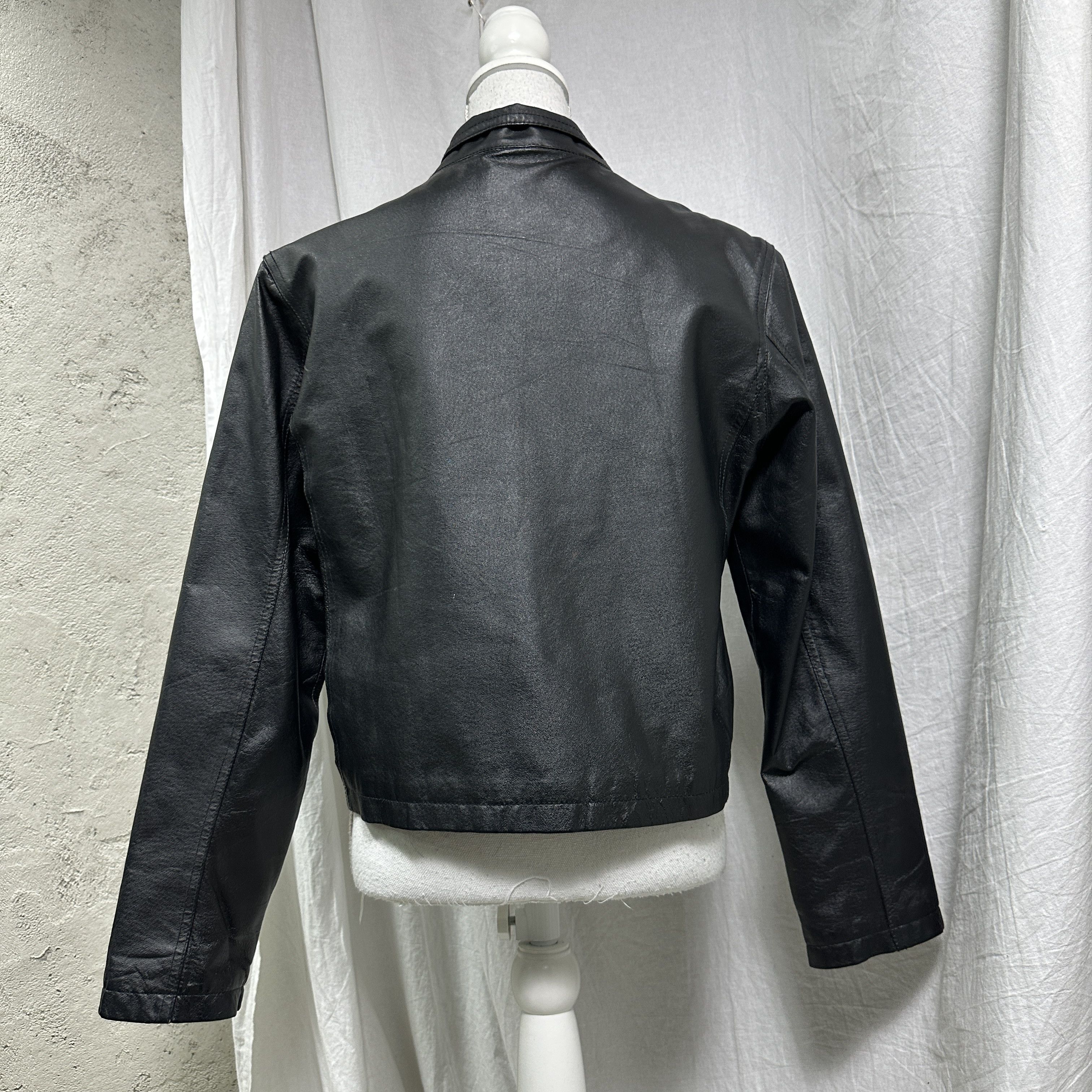 Vintage Vintage Leather Biker Moto Grunge Cropped Jacket 00s Size US M / EU 48-50 / 2 - 6 Thumbnail