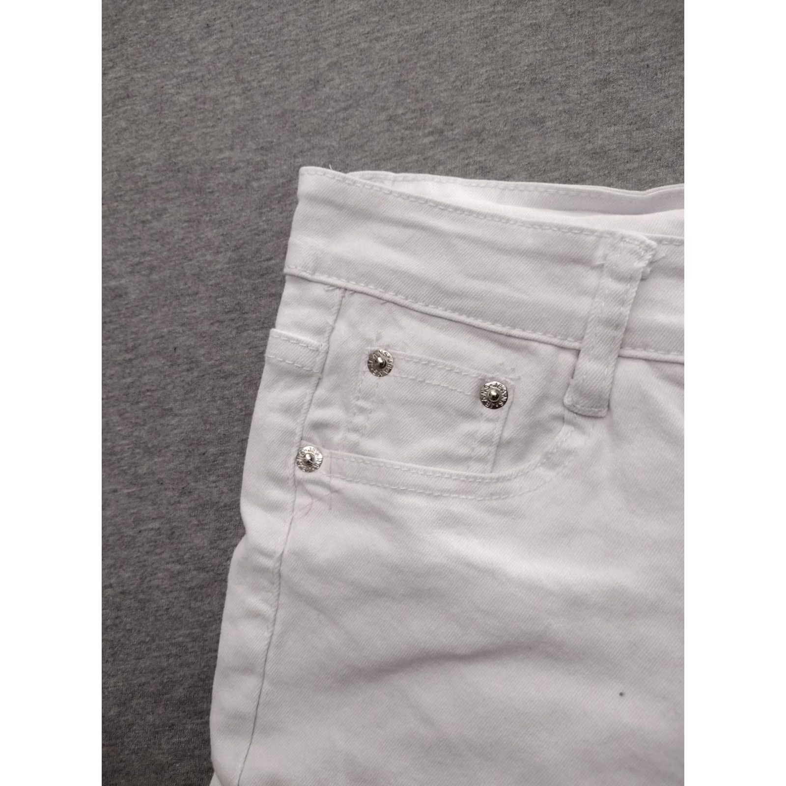 Vintage Fashion Jeans Women's White Distressed Skinny 16 Day 90s Slim Slim White Jeans Fashion Brand Shirt Womens Size 38" / US 16 / IT 52 - 5 Thumbnail