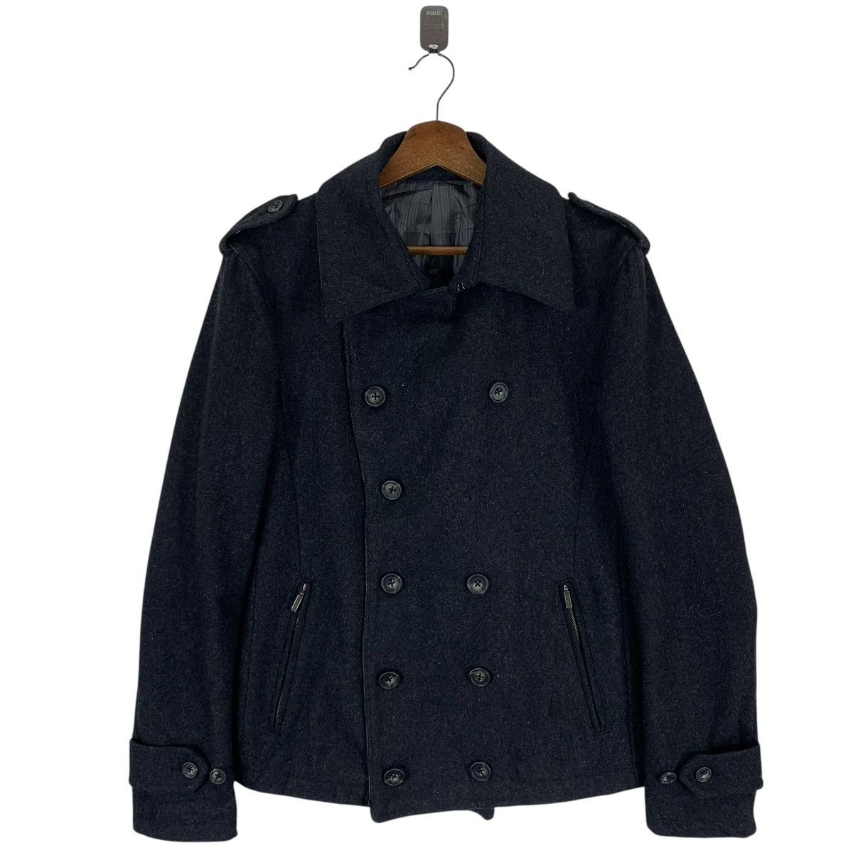 Tornado Mart Vintage Tornado Mart double-breasted wool peacoat Size L / US 10 / IT 46 - 1 Thumbnail