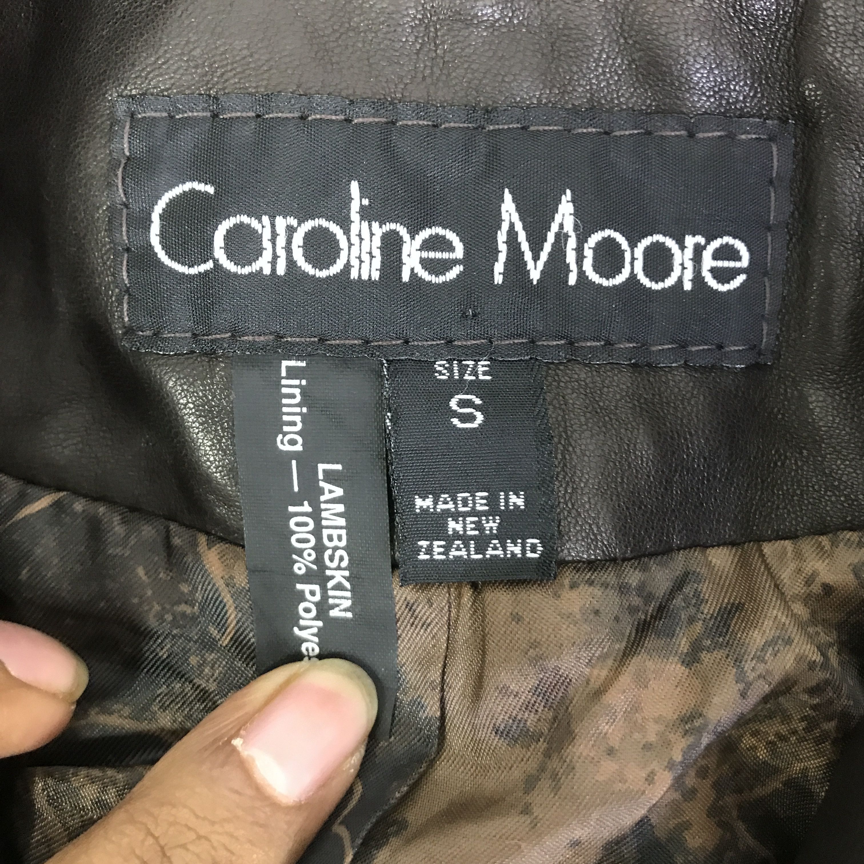 Vintage CAROLINE MOORE LEATHER JACKET Size US L / EU 52-54 / 3 - 9 Thumbnail