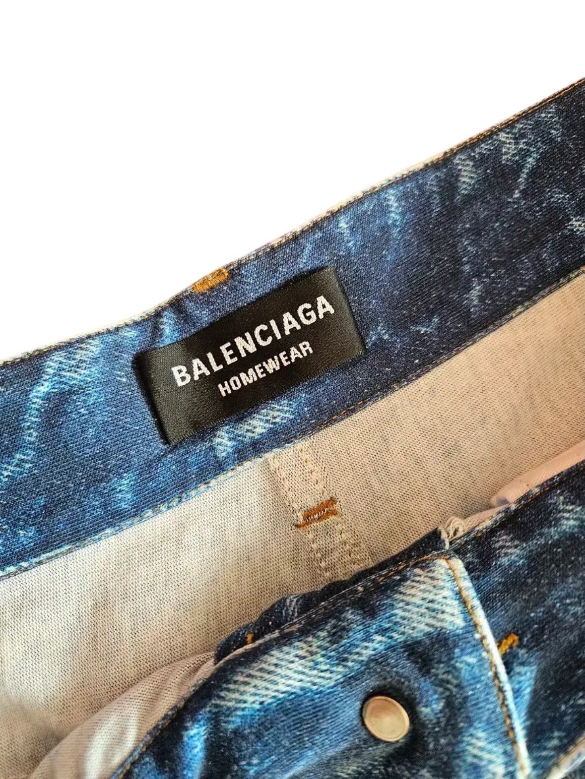 Balenciaga Balenciaga Trompe L'oeil Denim Pants Size US 32 / EU 48 - 3 Thumbnail