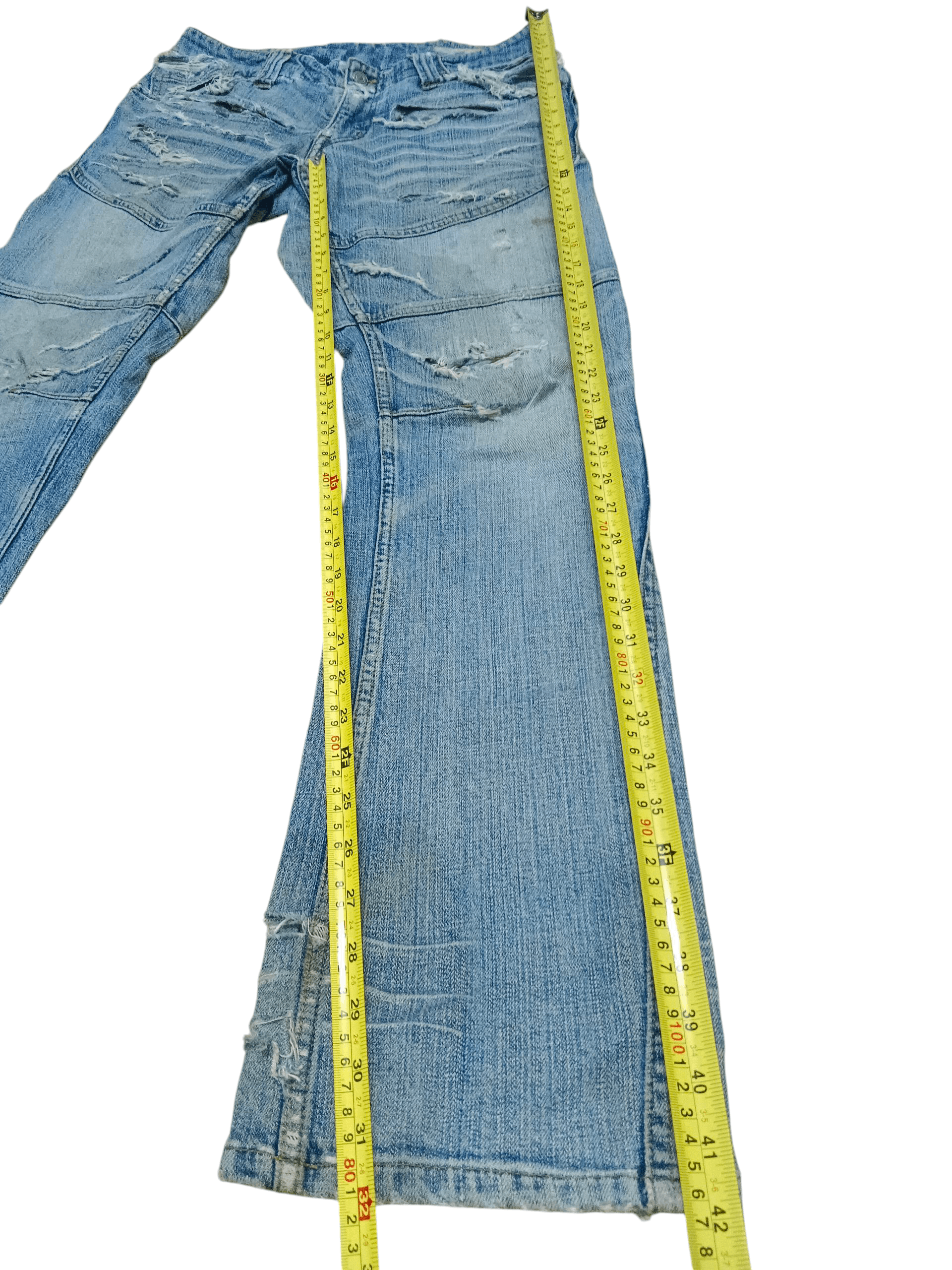Hiroshi Fujiwara Hiromichi Nakano Distressed Panel Denim Size US 32 / EU 48 - 11 Thumbnail