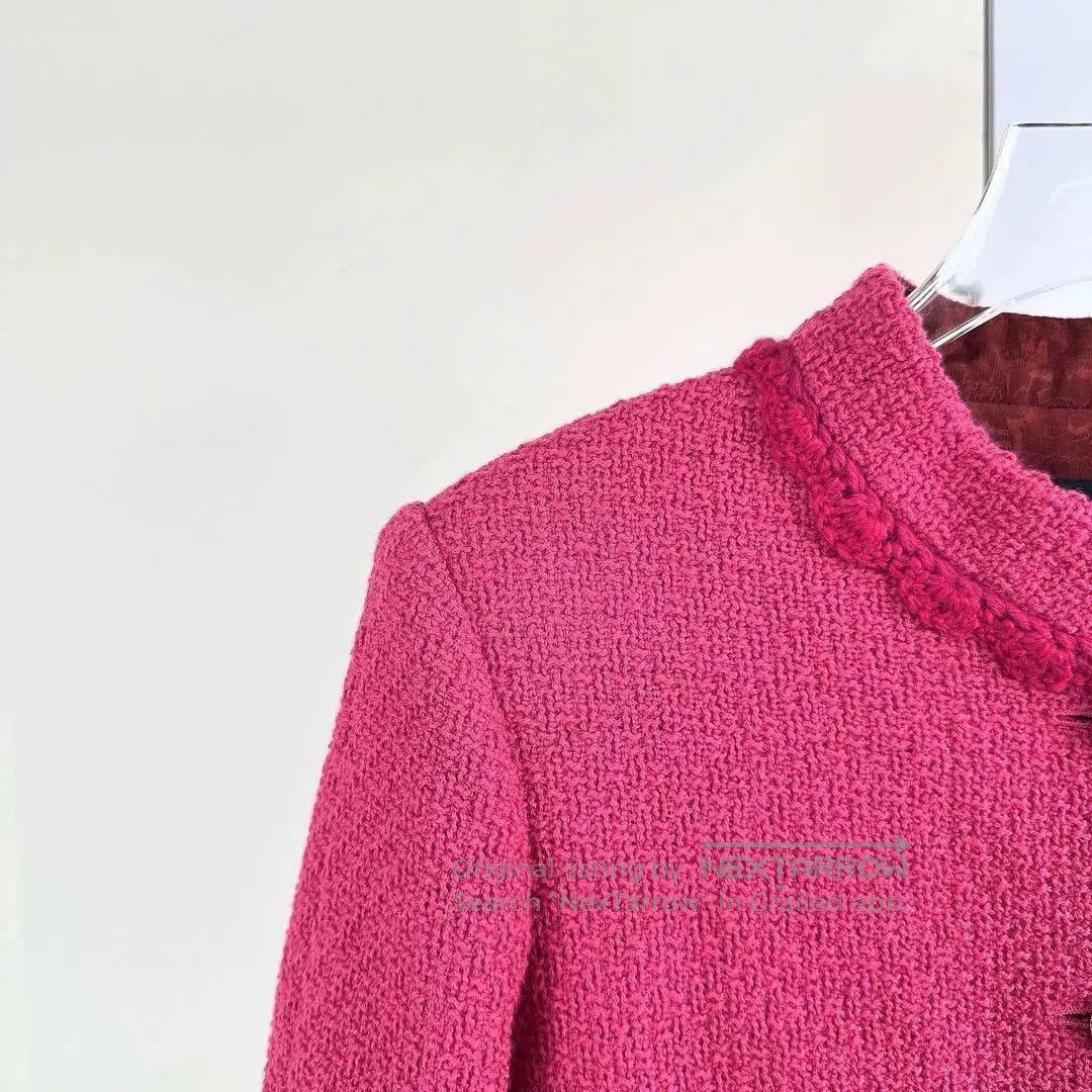 Chanel Chanel 24A Dragon Fruit Wool Tweed Jacket. Size S / US 4 / IT 40 - 5 Thumbnail