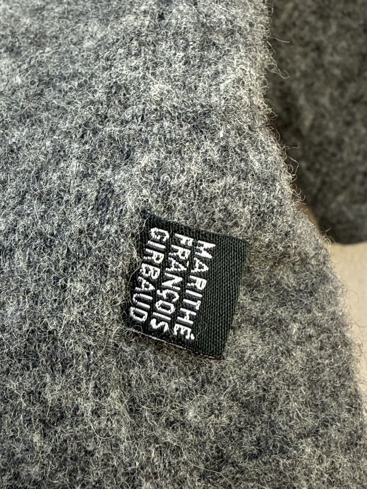 Marithe + Francois Girbaud MFG Short Mohair Wool Quilted Jumper Size L / US 10 / IT 46 - 4 Thumbnail