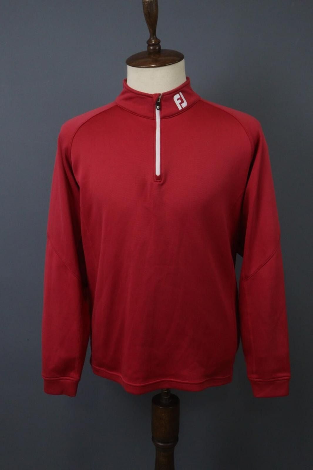 Fjallraven FJ Red Mock Neck Athletic Fit Quarter Zip Sweatshirt Size XL Size US XL / EU 56 / 4 - 1 Thumbnail