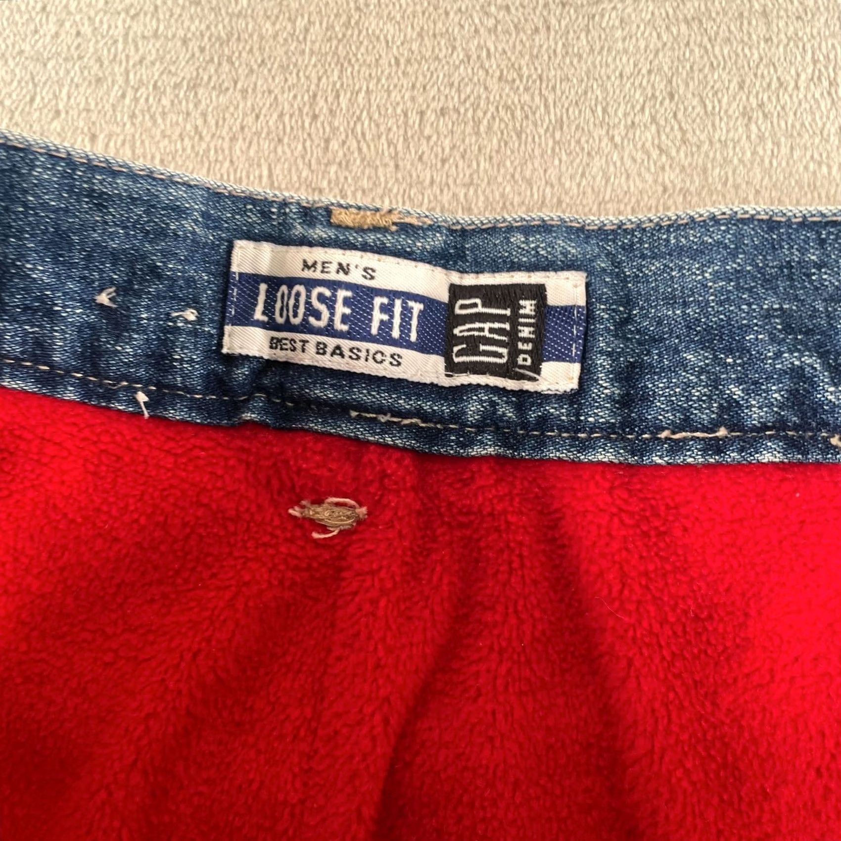 Gap Vintage Gap Jeans Men 30x30 Blue Fleece Lined Loose Fit 5-Pocket Denim Straight Size US 30 / EU 46 - 2 Thumbnail