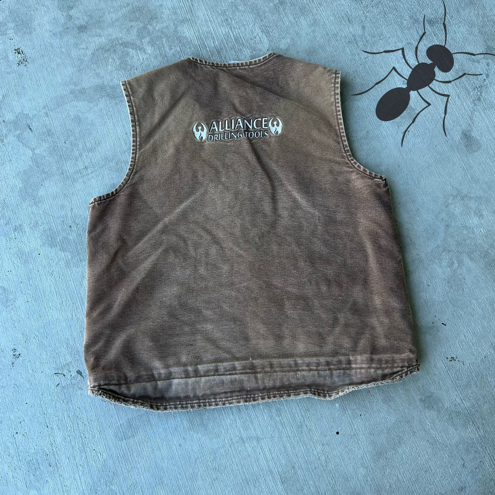 Carhartt × Vintage Carhartt V26 DKB faded brown work wear vest Size US L / EU 52-54 / 3 - 5 Thumbnail