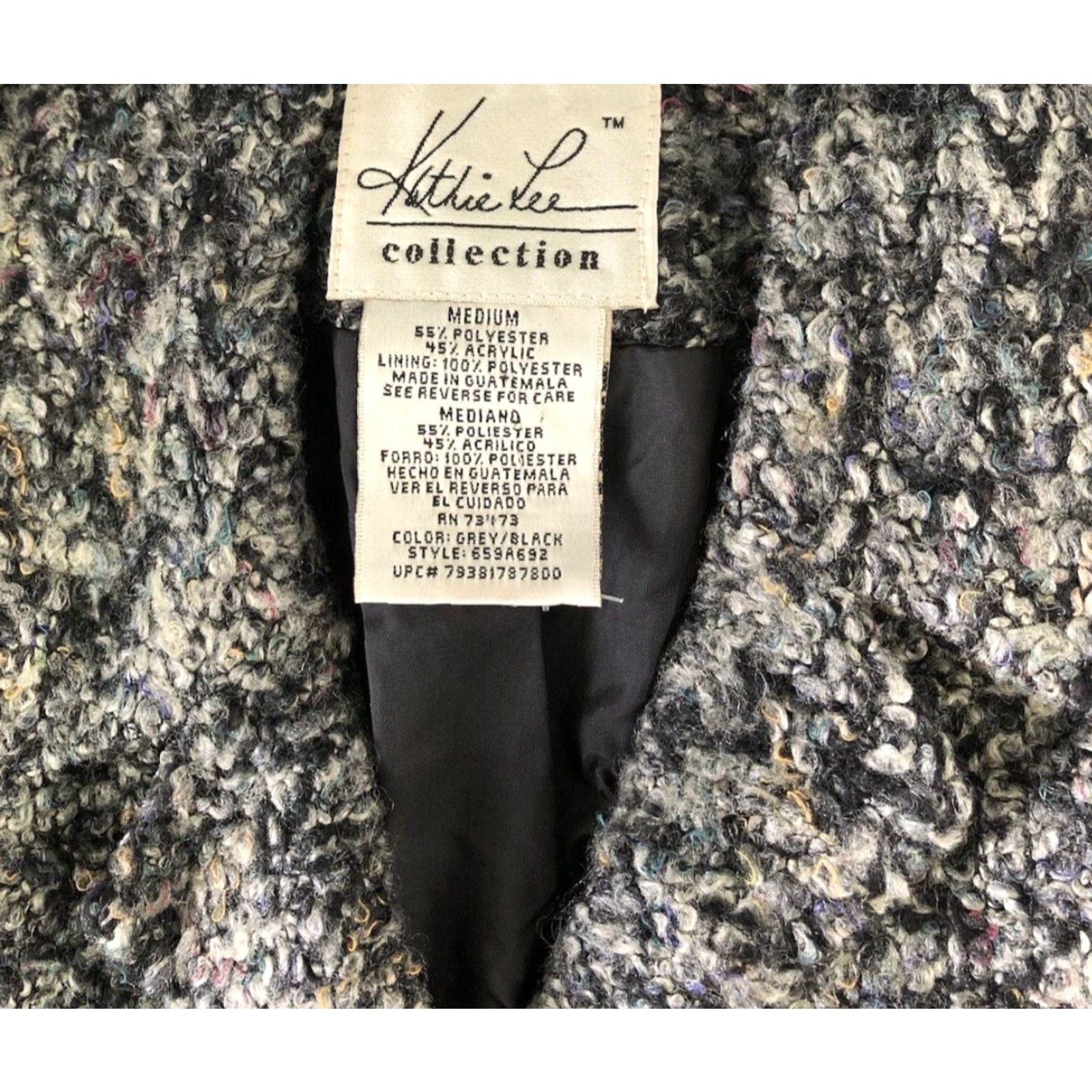 Lee VINTAGE Kathie Lee Sweater Jacket Cardigan M Blue Knit 4 ButtonUp Womens Size M / US 6-8 / IT 42-44 - 4 Thumbnail