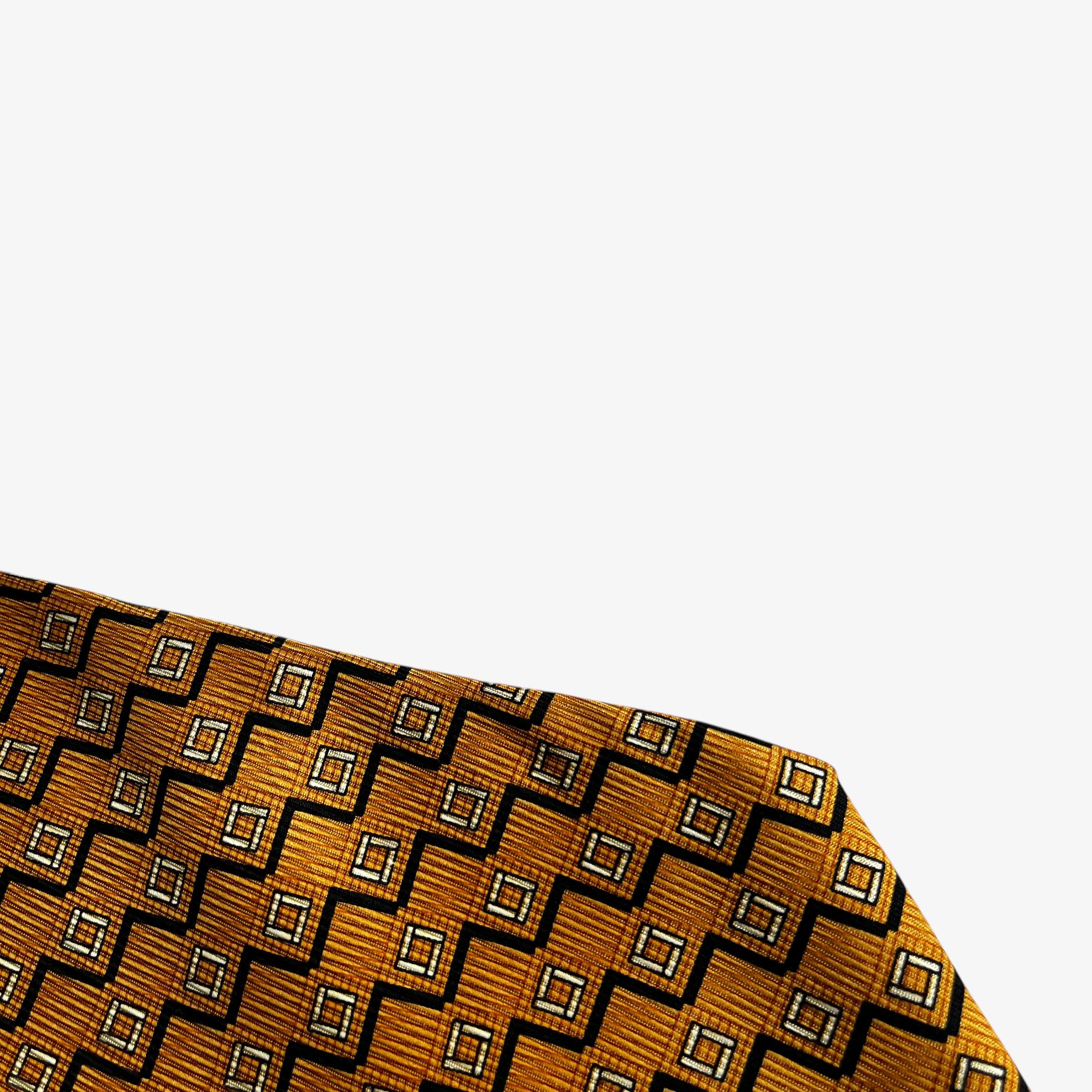 Nautica Vintage 90s Nautica Abstract Zig Zag Striped Orange Silk Tie Size ONE SIZE - 5 Thumbnail