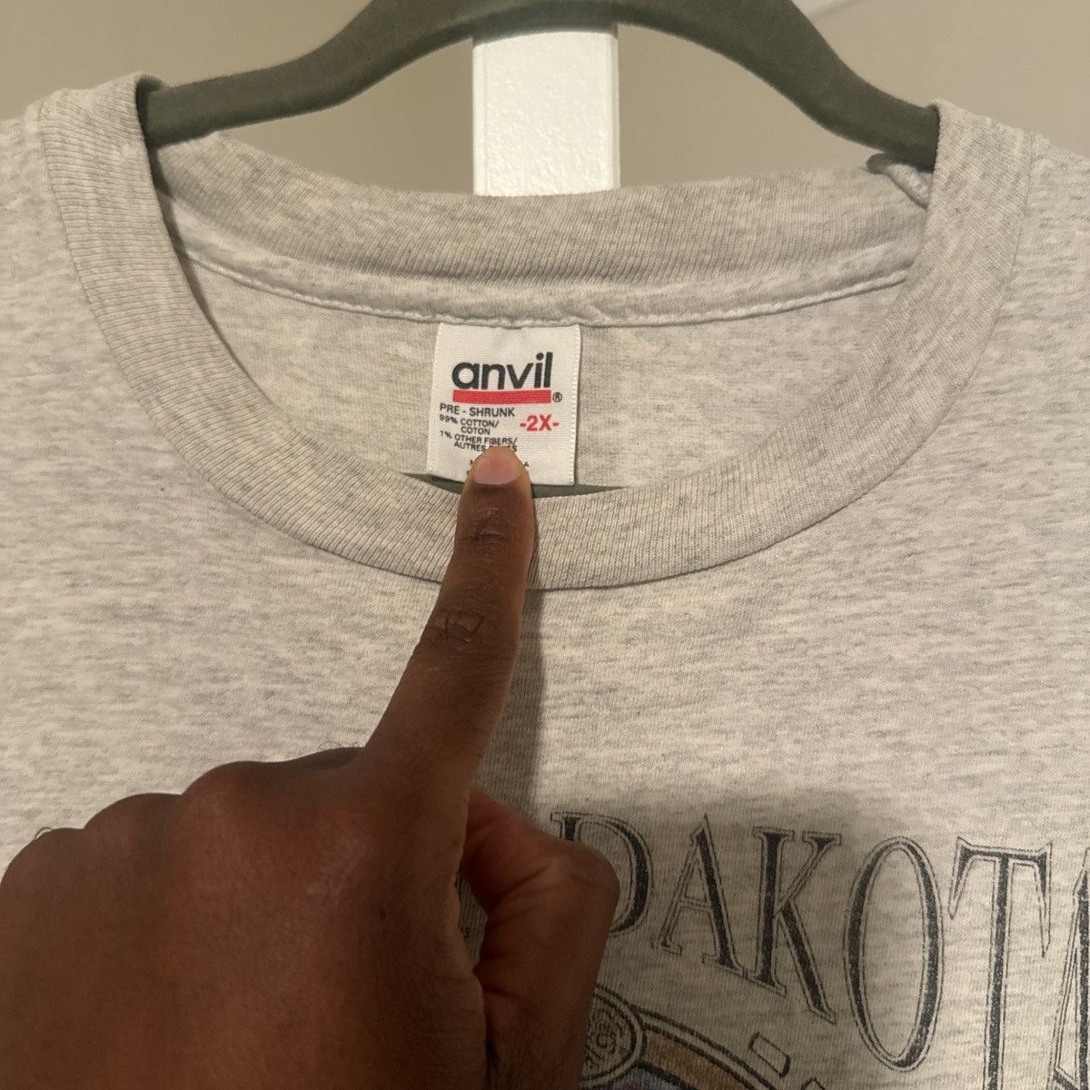 Anvil South dakota cowboy vintage tee Size US XXL / EU 58 / 5 - 5 Thumbnail