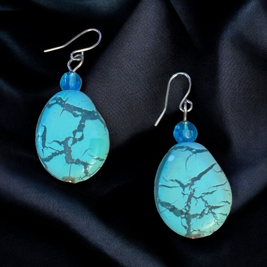Other Oval turquoise dangle earrings Size ONE SIZE - 1 Thumbnail