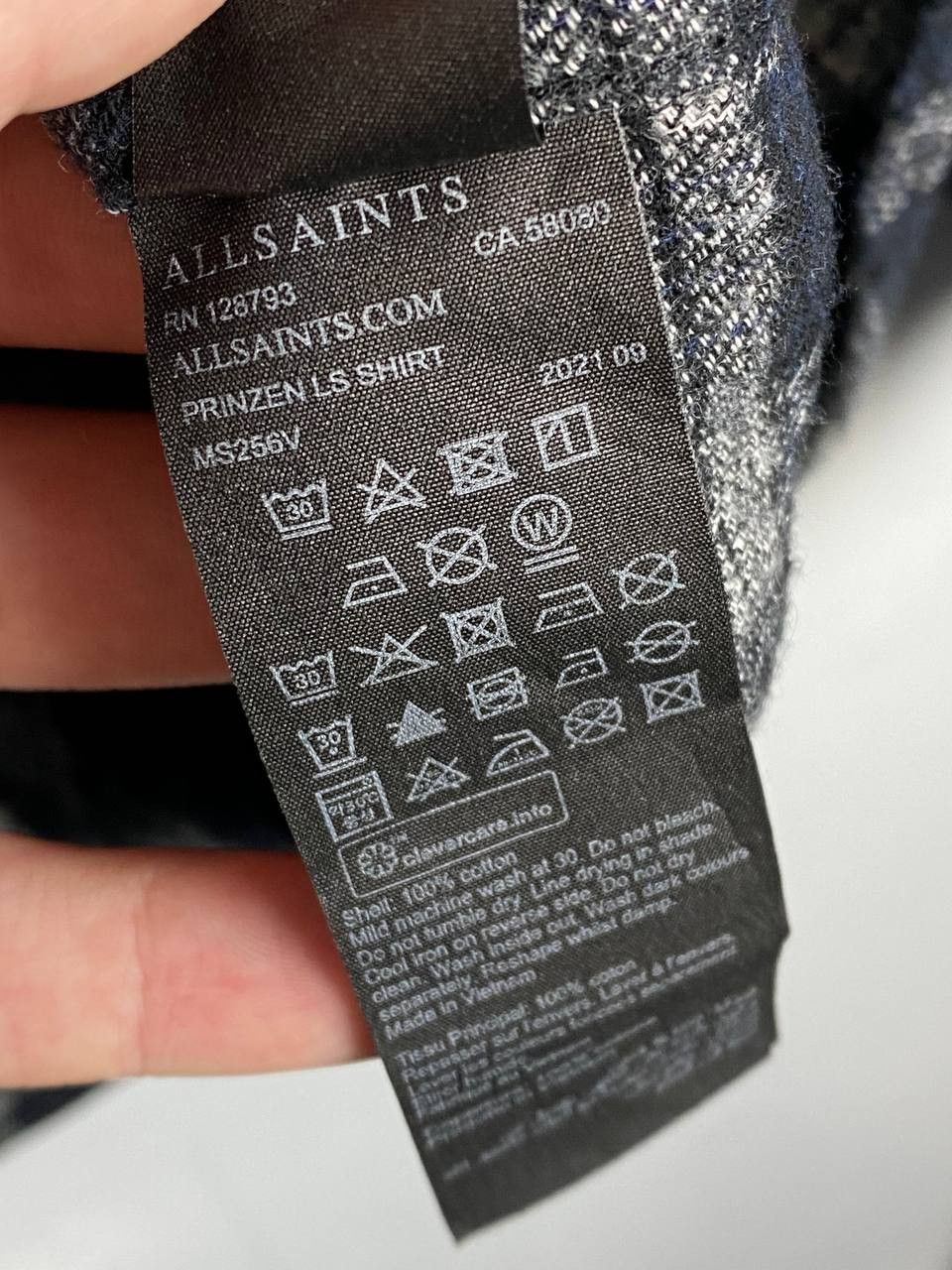 Allsaints Allsaints Prinzen Flannel Checkered Shirt Black Size M Size US M / EU 48-50 / 2 - 11 Thumbnail